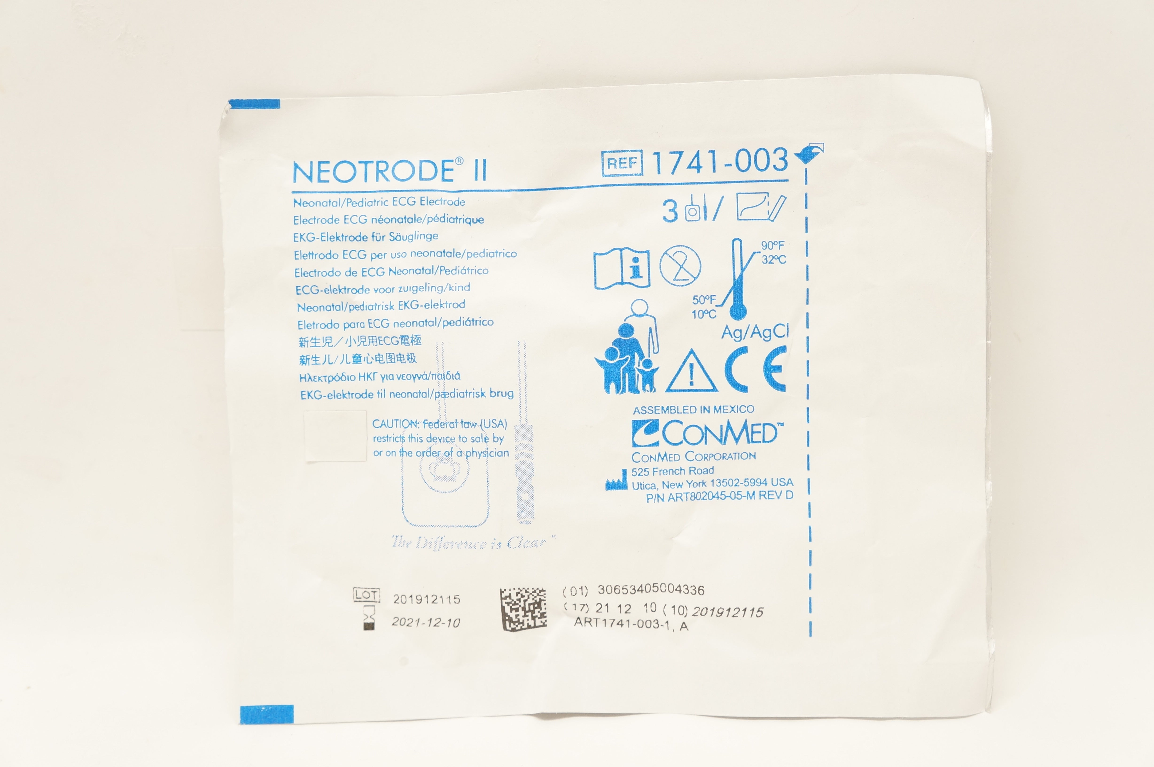 ConMed 1741-003 Neotrode II Neonatal/Pediatric ECG Electrode (x)