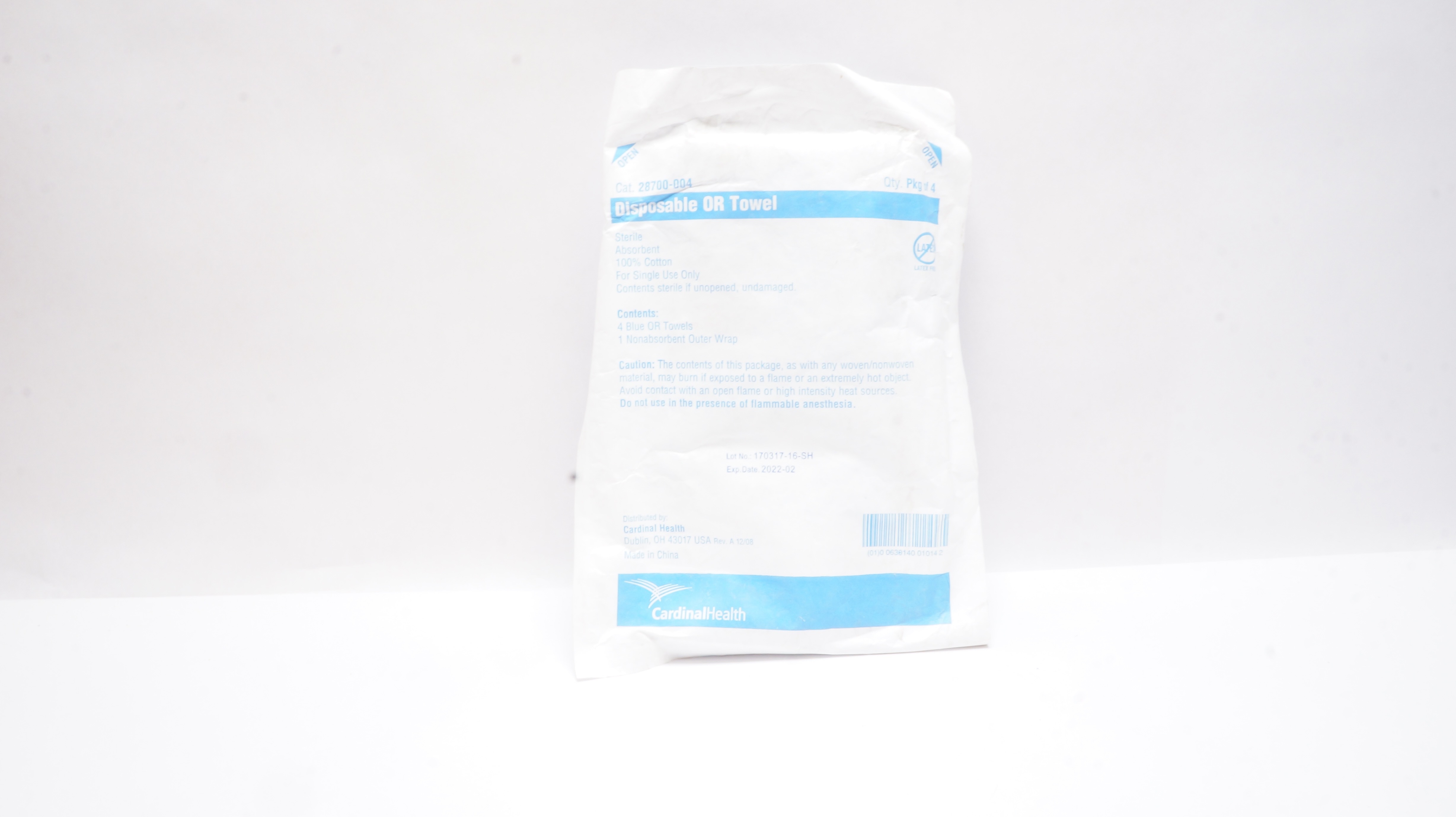 Cardinal Health 28700-004 Disposable OR Towel (x) - Pack of 4