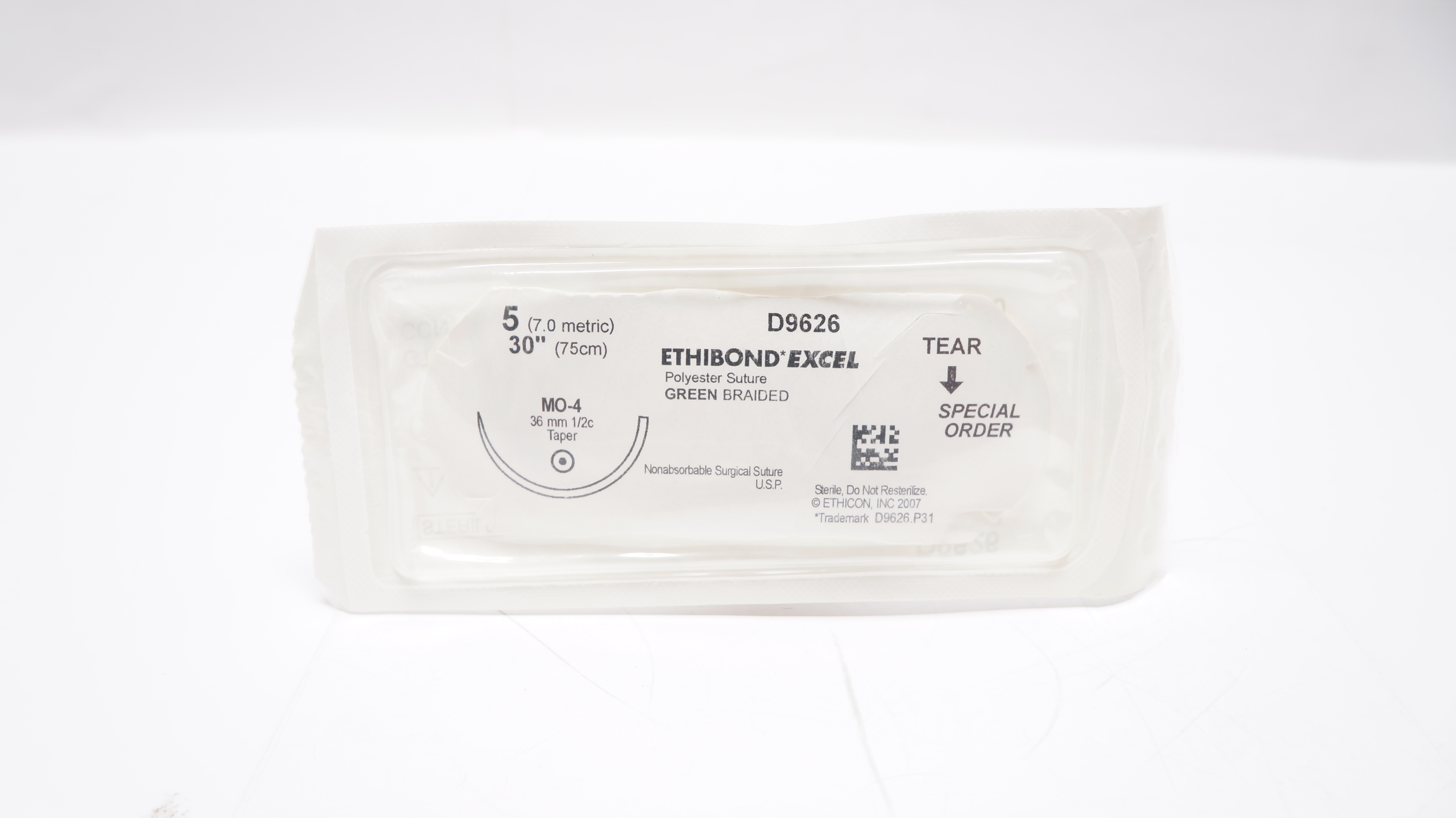 Ethicon D9626 5 Ethibond Excel Polyester Stre MO-4 36mm 1/2c Taper, 30inch (x)