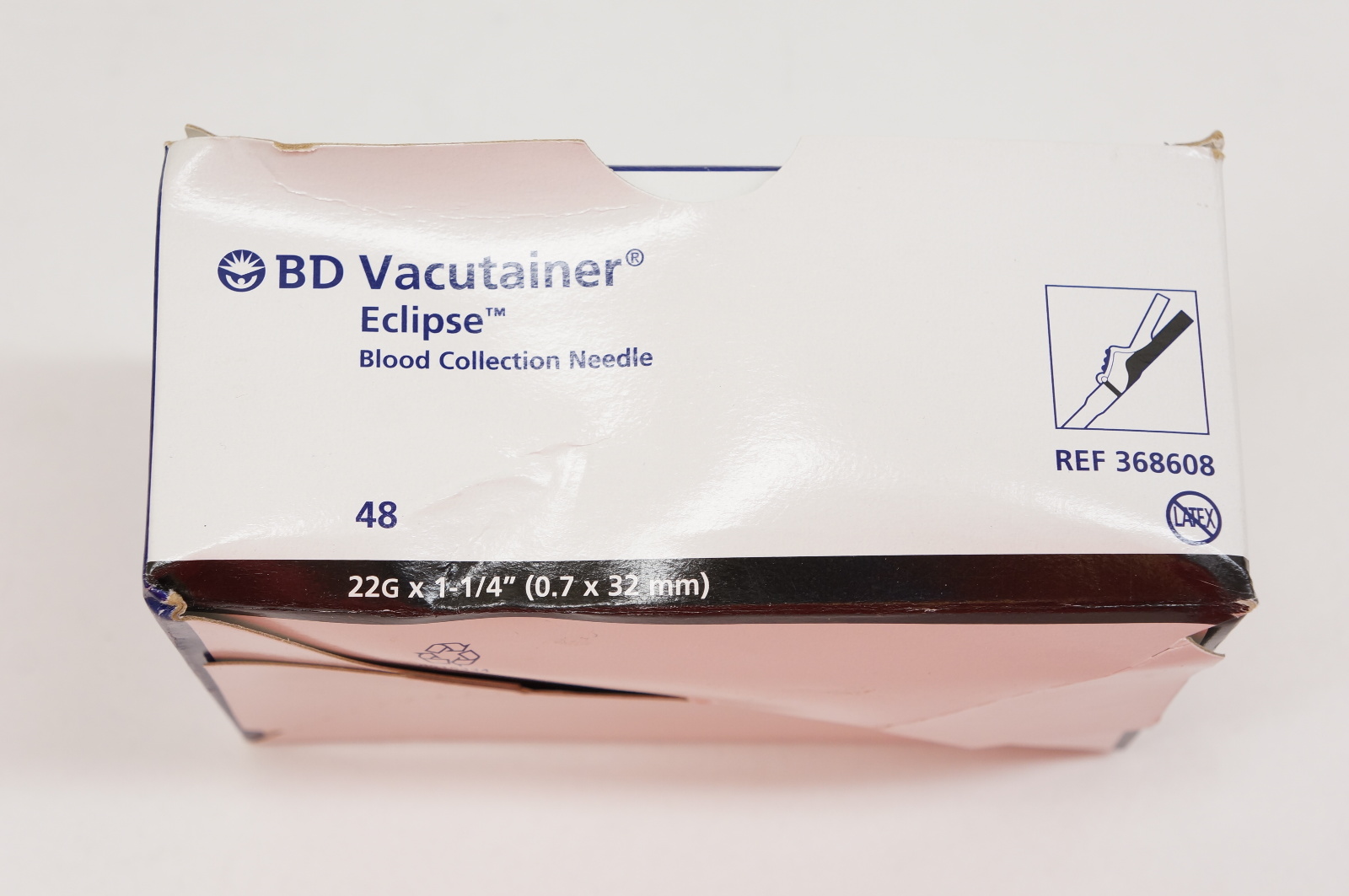 BD 368608 Vacutainer Eclipse Blood Collection 22G x 1-1/4inch - Box of 48
