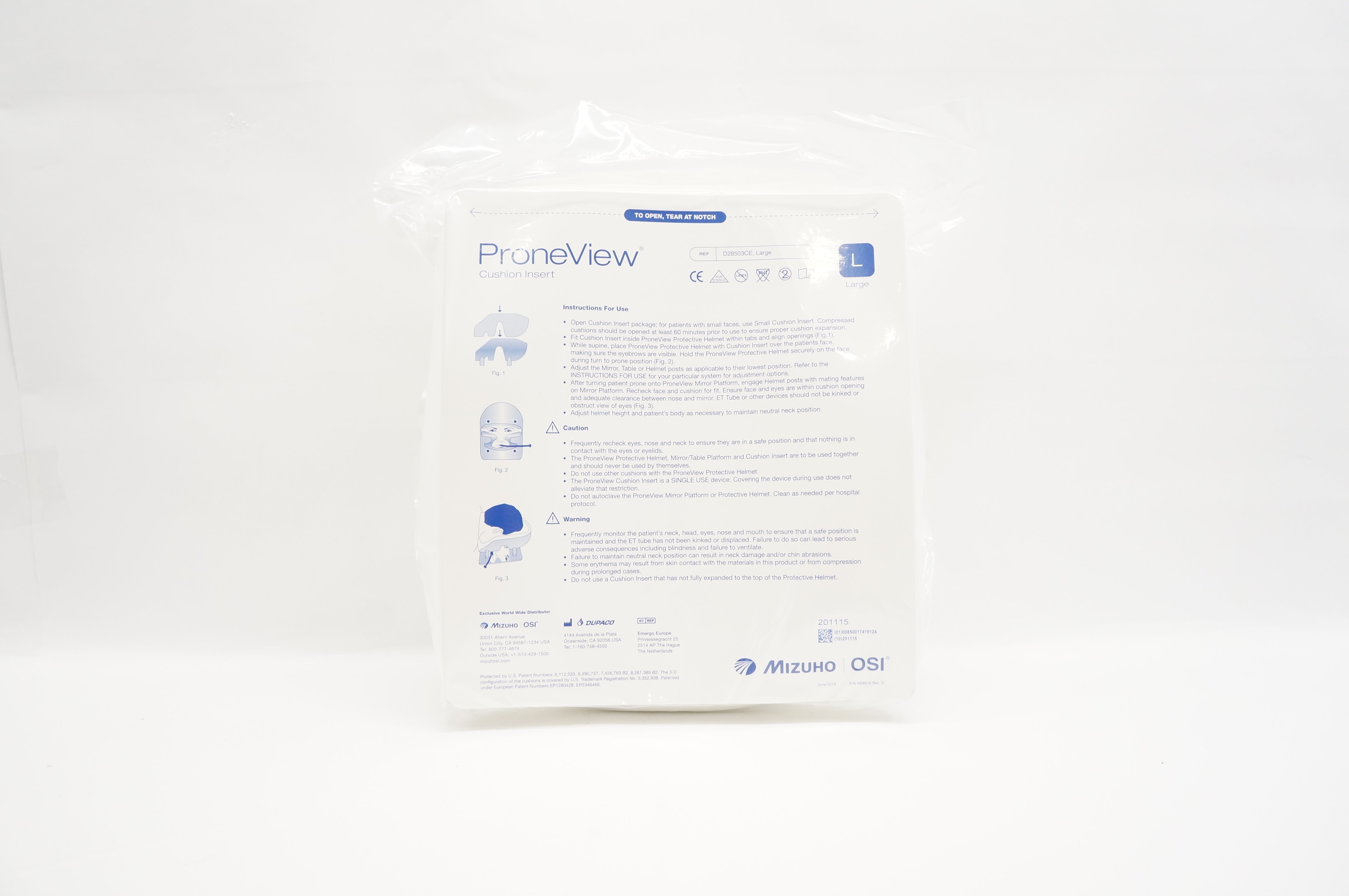 Mizuho OSI D28503CE ProneView Cushion Insert, Large (x)