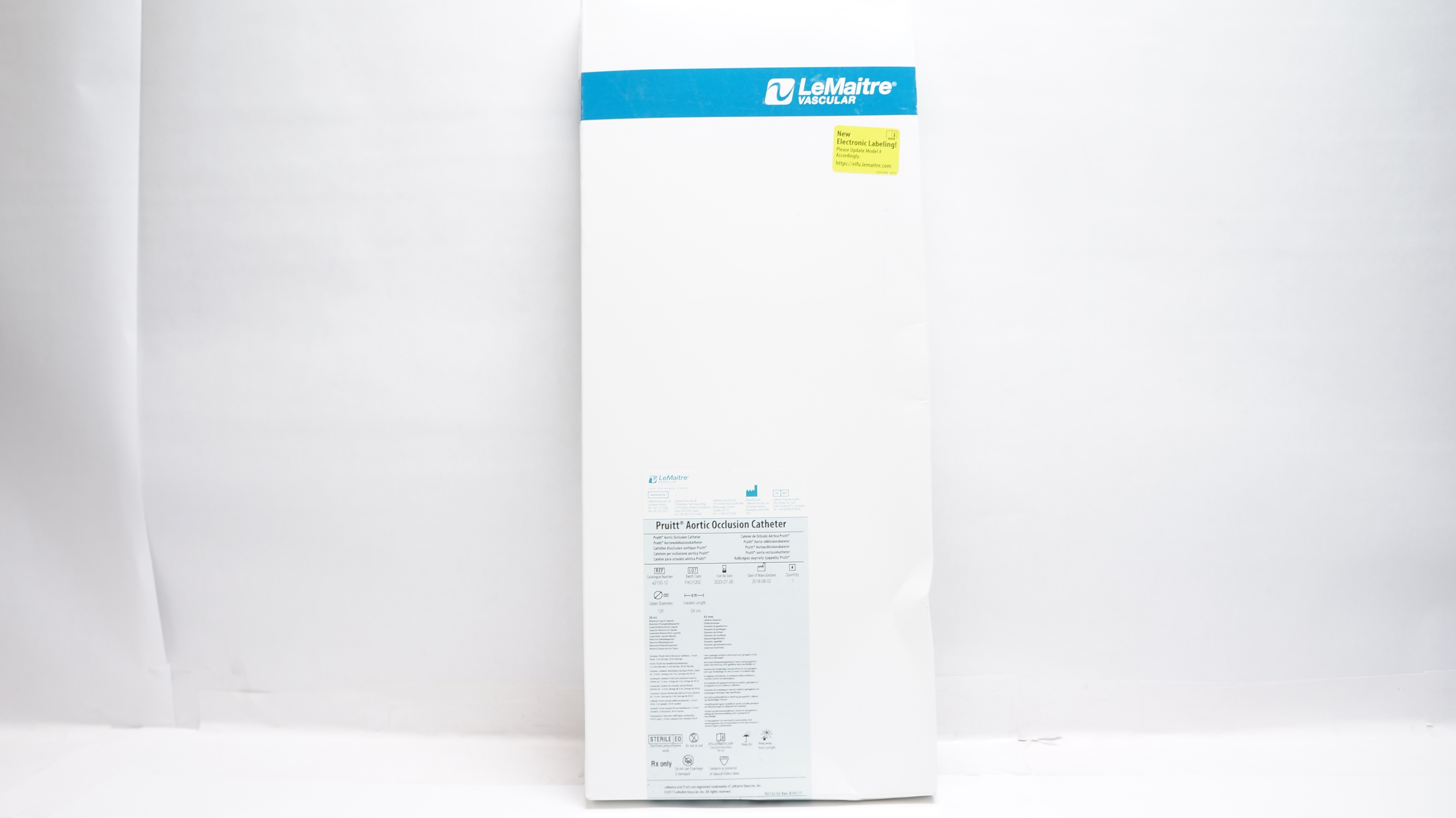 LeMaitre e2100-12 Pruitt Aortic Occlusion Catheter 12F x 24cm (x)
