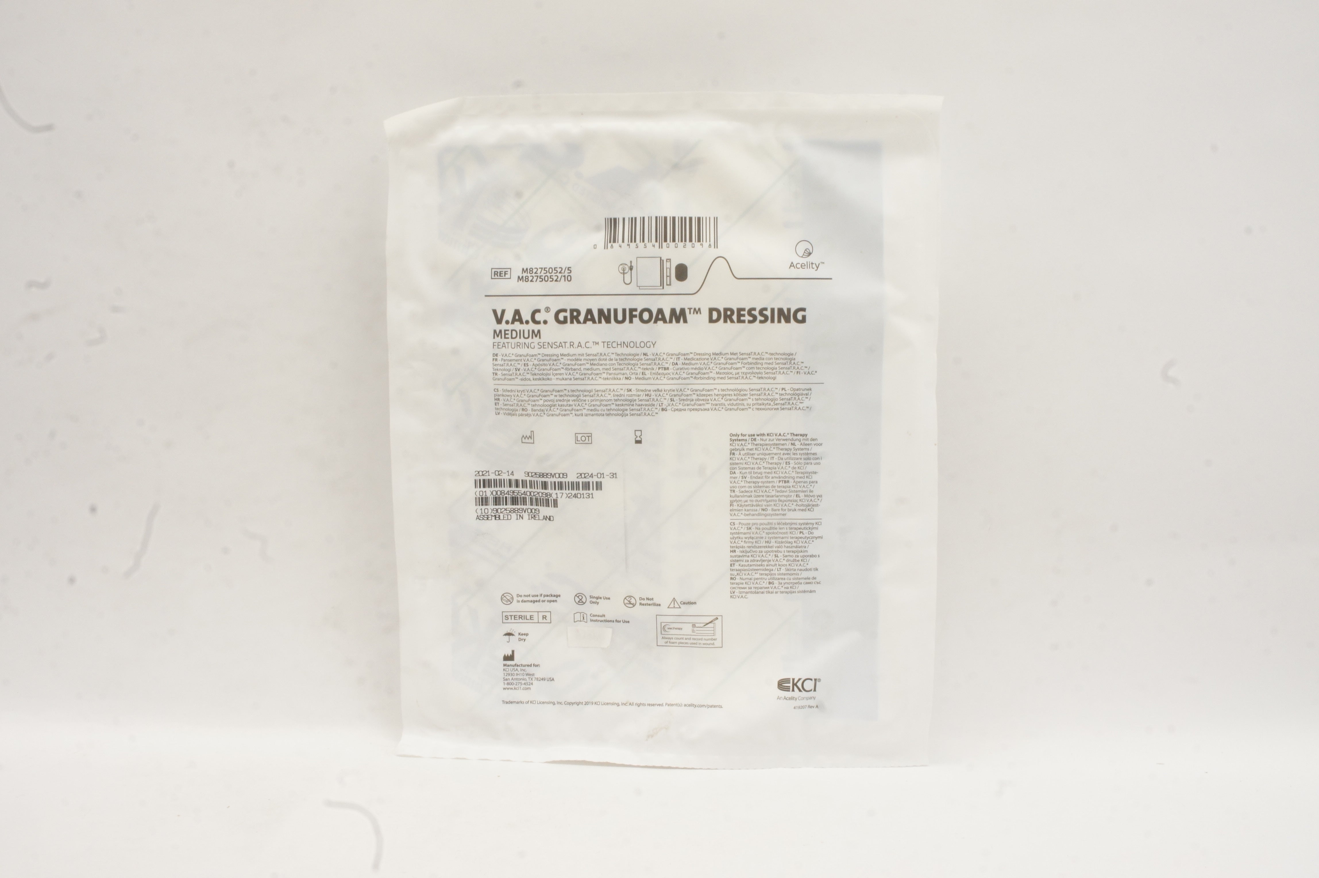 KCI M8275052/5 V.A.C. Granufoam Dressing Medium