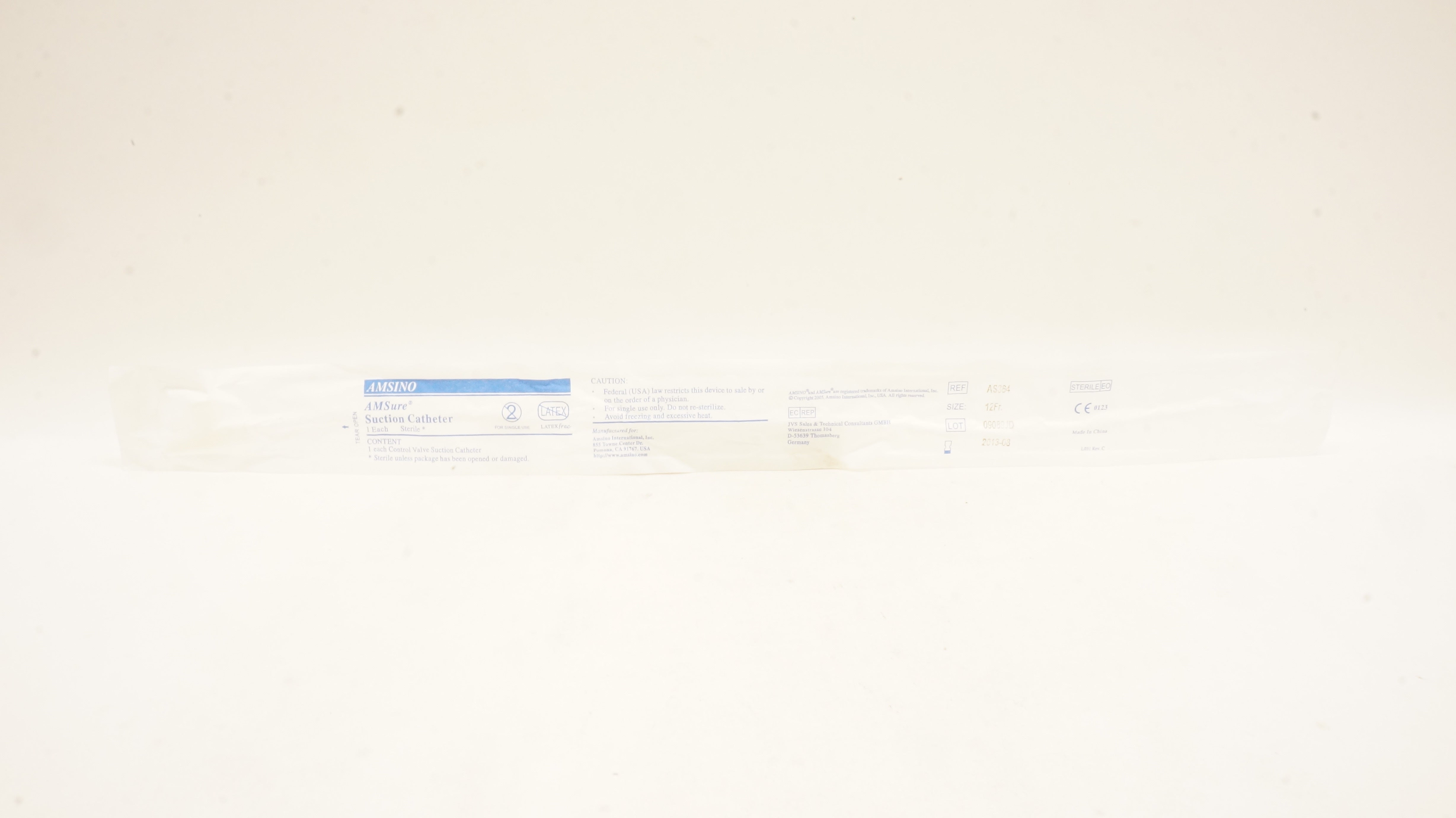 Amsino AS364 AMSure Control Valve Suction Cath. 12Fr (x)