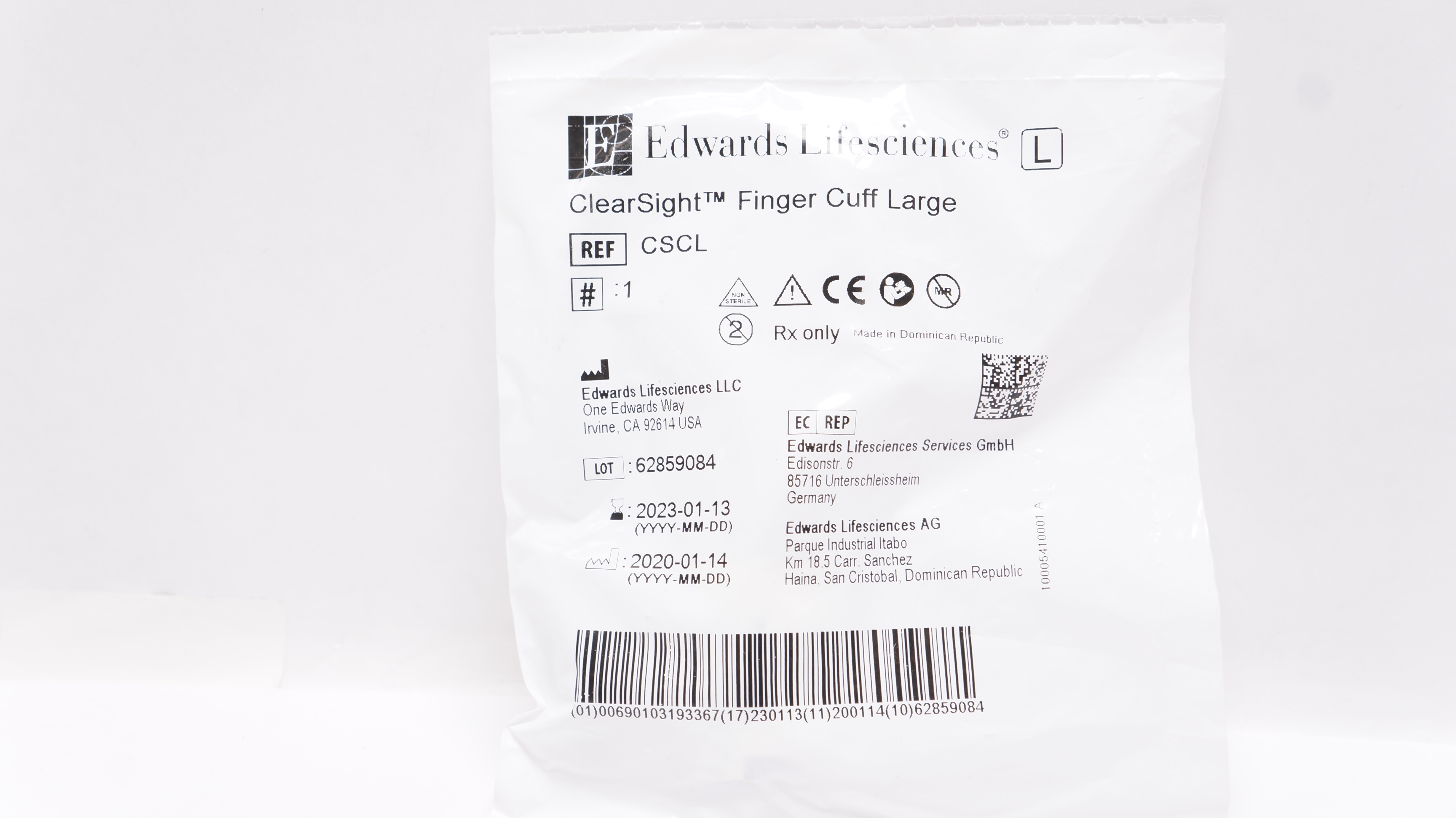 Edwards Lifesciences CSCL ClearSight Finger Cuff, Large (x)