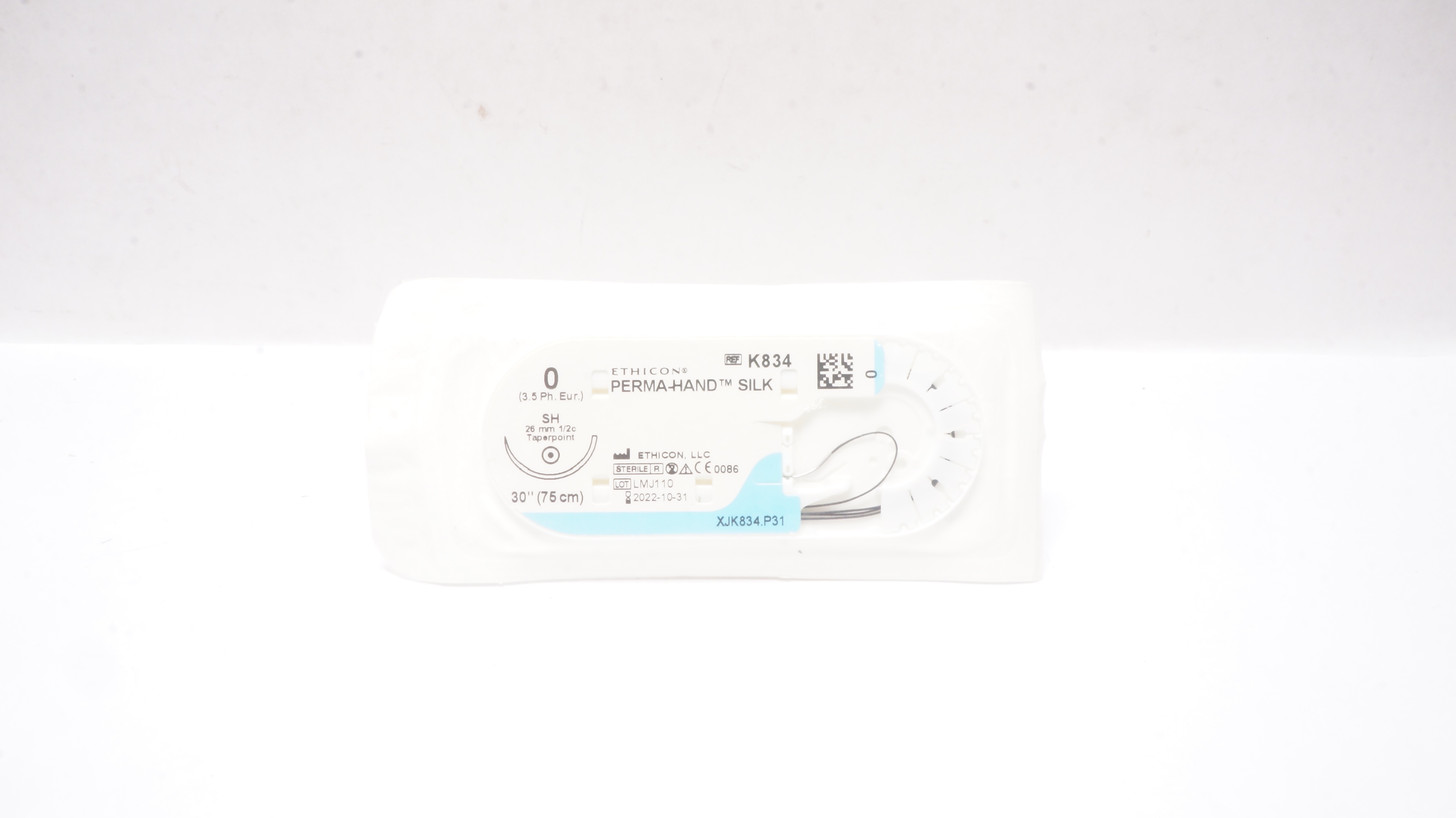 Ethicon K834 0 PERMA-HAND SILK Stre SH 26mm 1/2c Taperpoint 30inch (x)