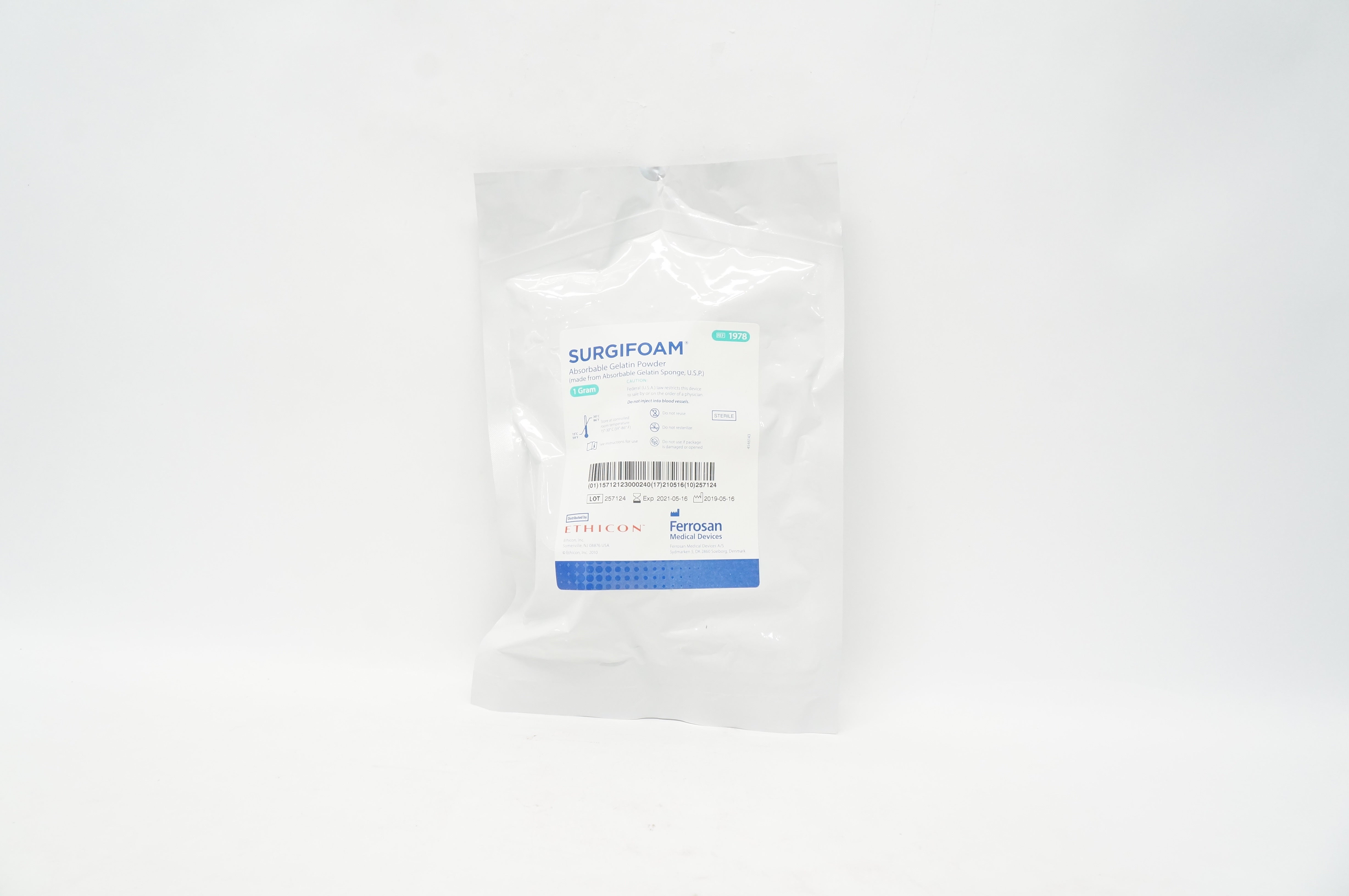 Ethicon 1978 Surgifoam Absorbable Gelatin Powder 1 Gram (x)