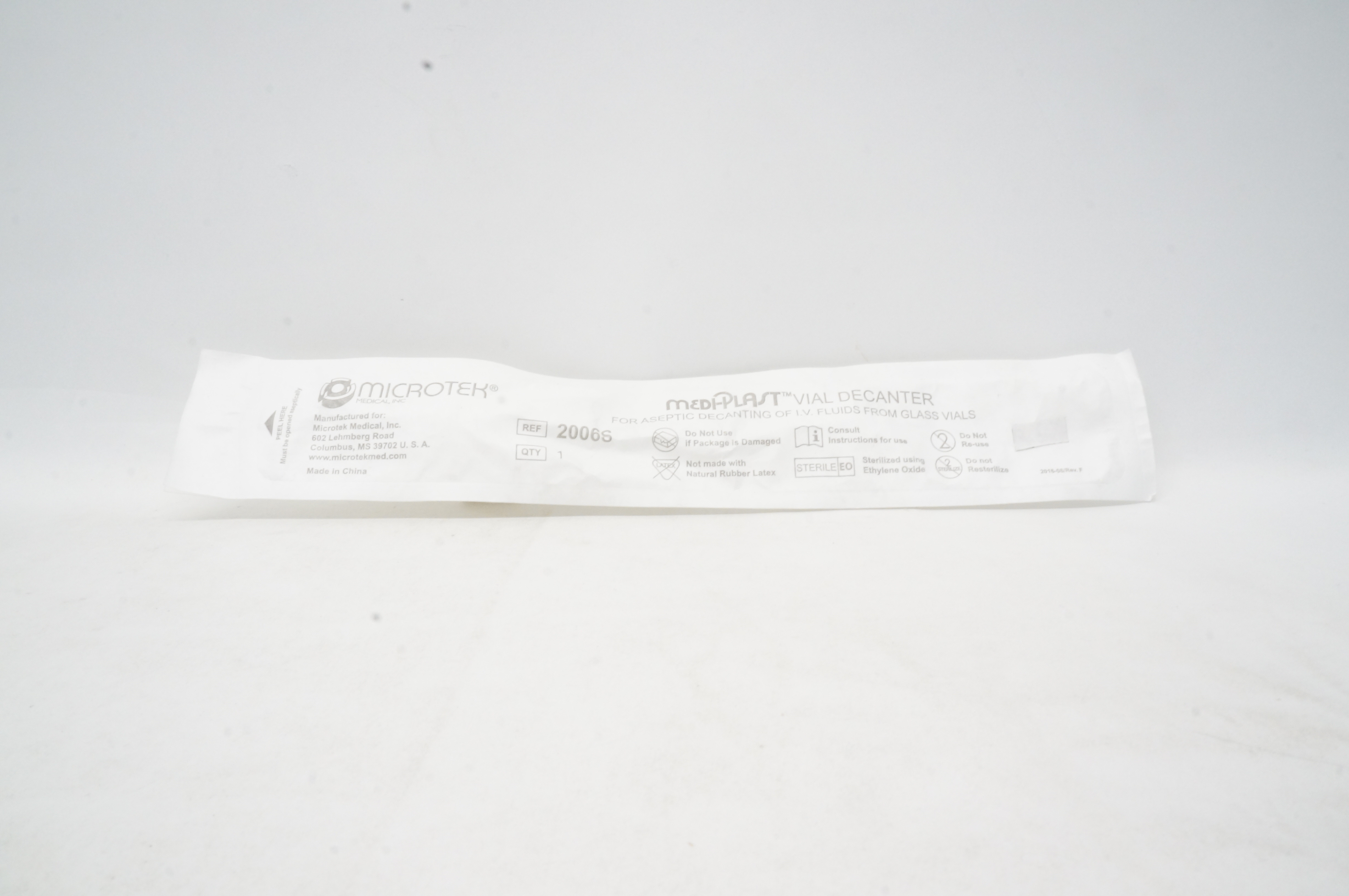 Microtek 2006S Medi-Plast Vial Decanter