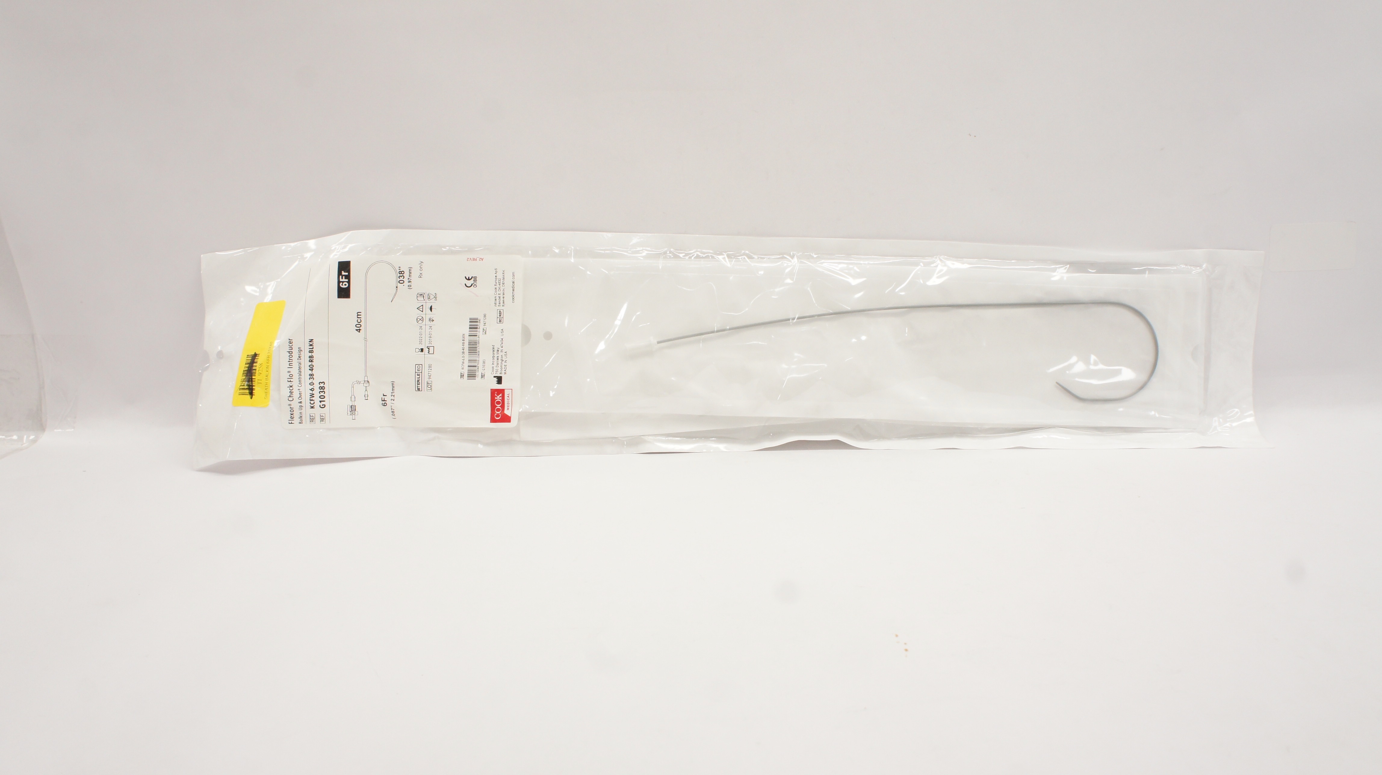 Cook Medical G10383 Flexor Check-Flo Introducer 6.0Fr x .038 inch x 40 cm (x)