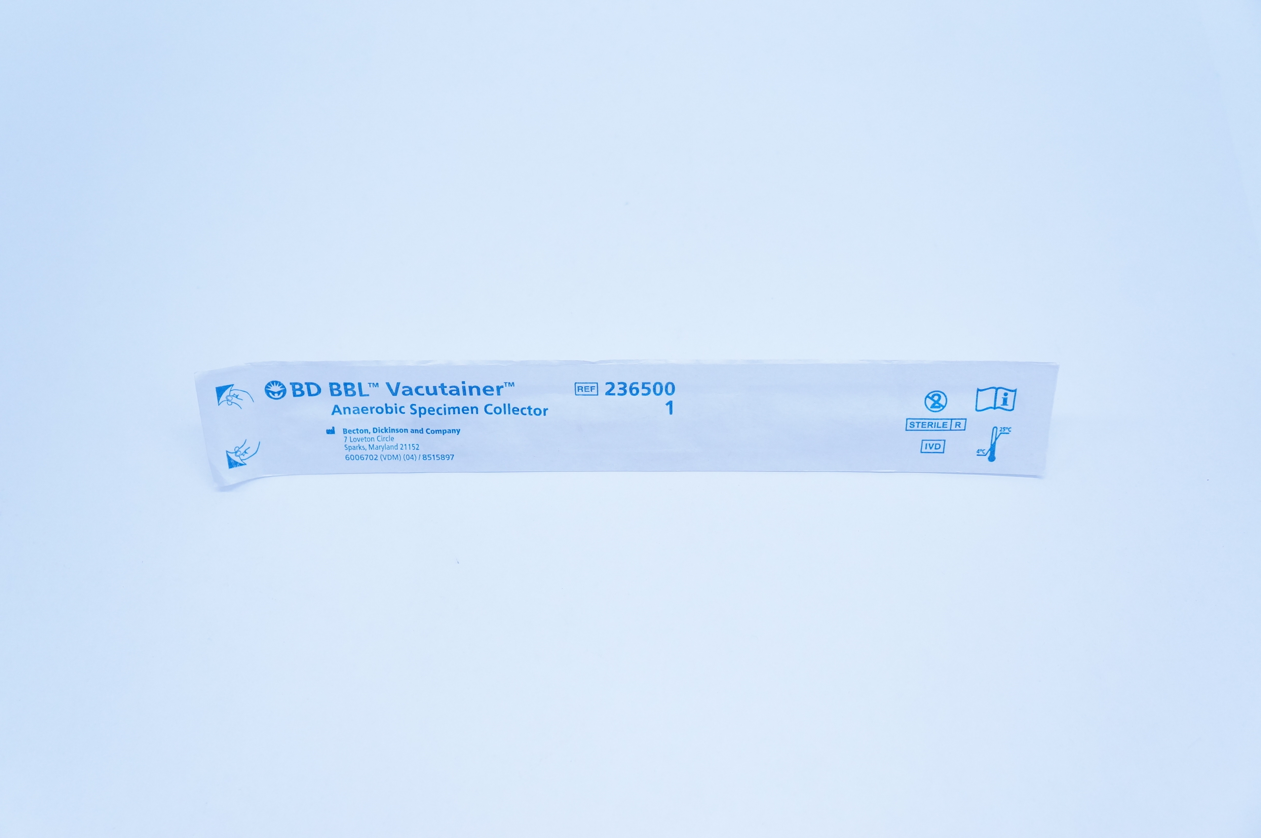 BD 236500 BBL Vacutainer Anaerobic Specimen Collector