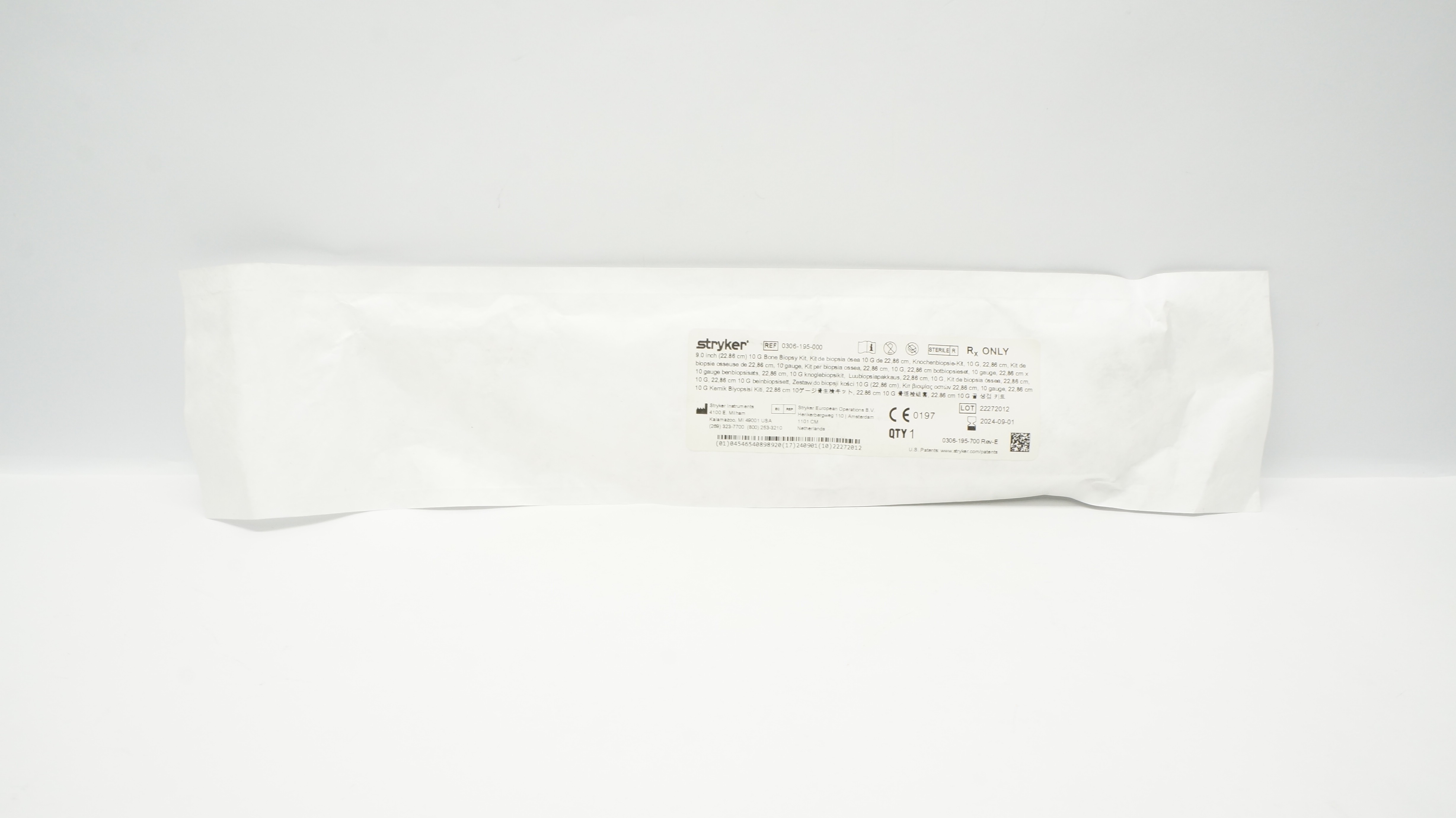 Stryker 0306-195-000 9.0 in 10G Bone Biopsy Kit, 9inch x 10G (x)