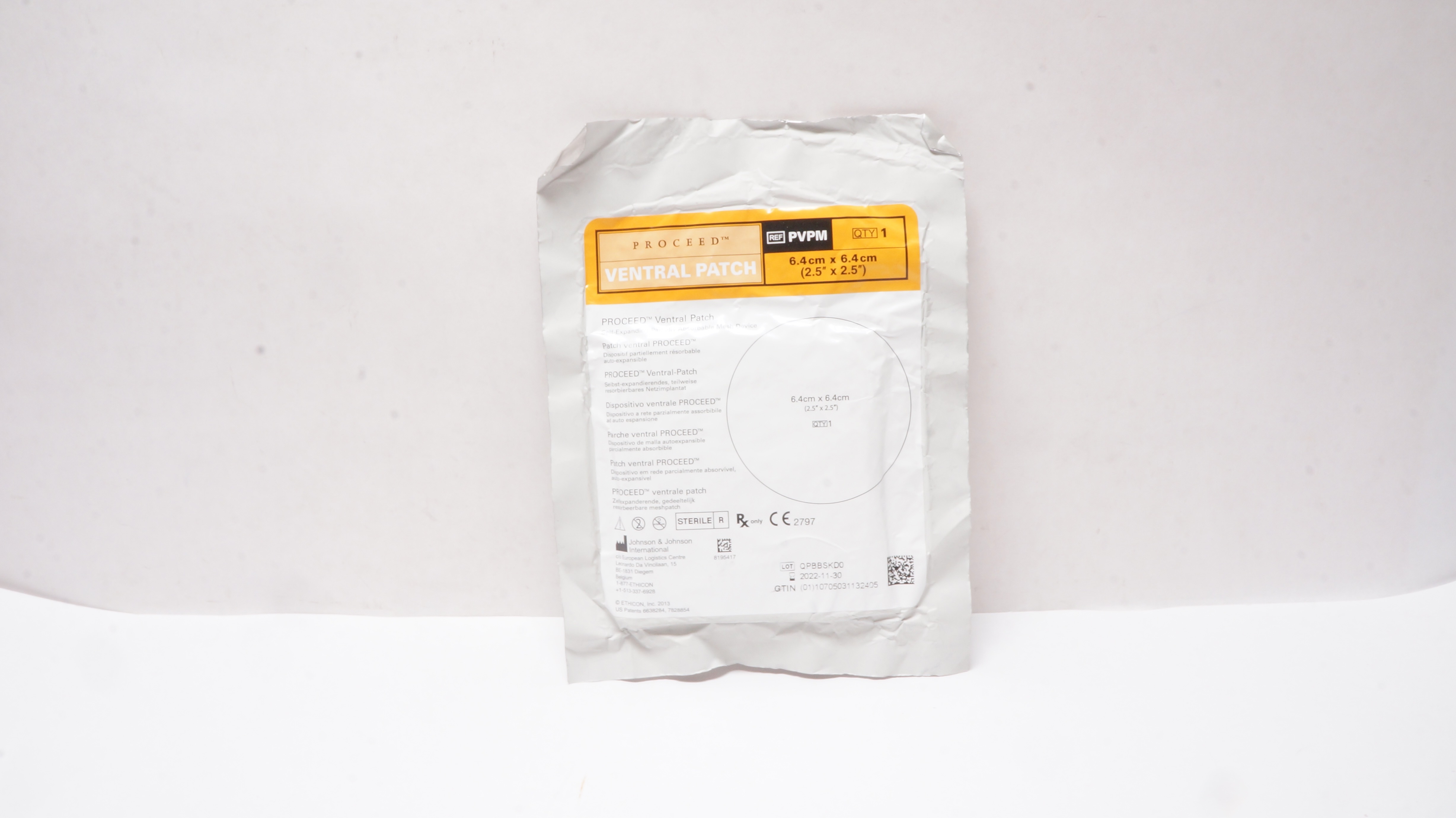 Ethicon PVPM PROCEED Ventral Patch 2.5inch x 2.5inch (x)