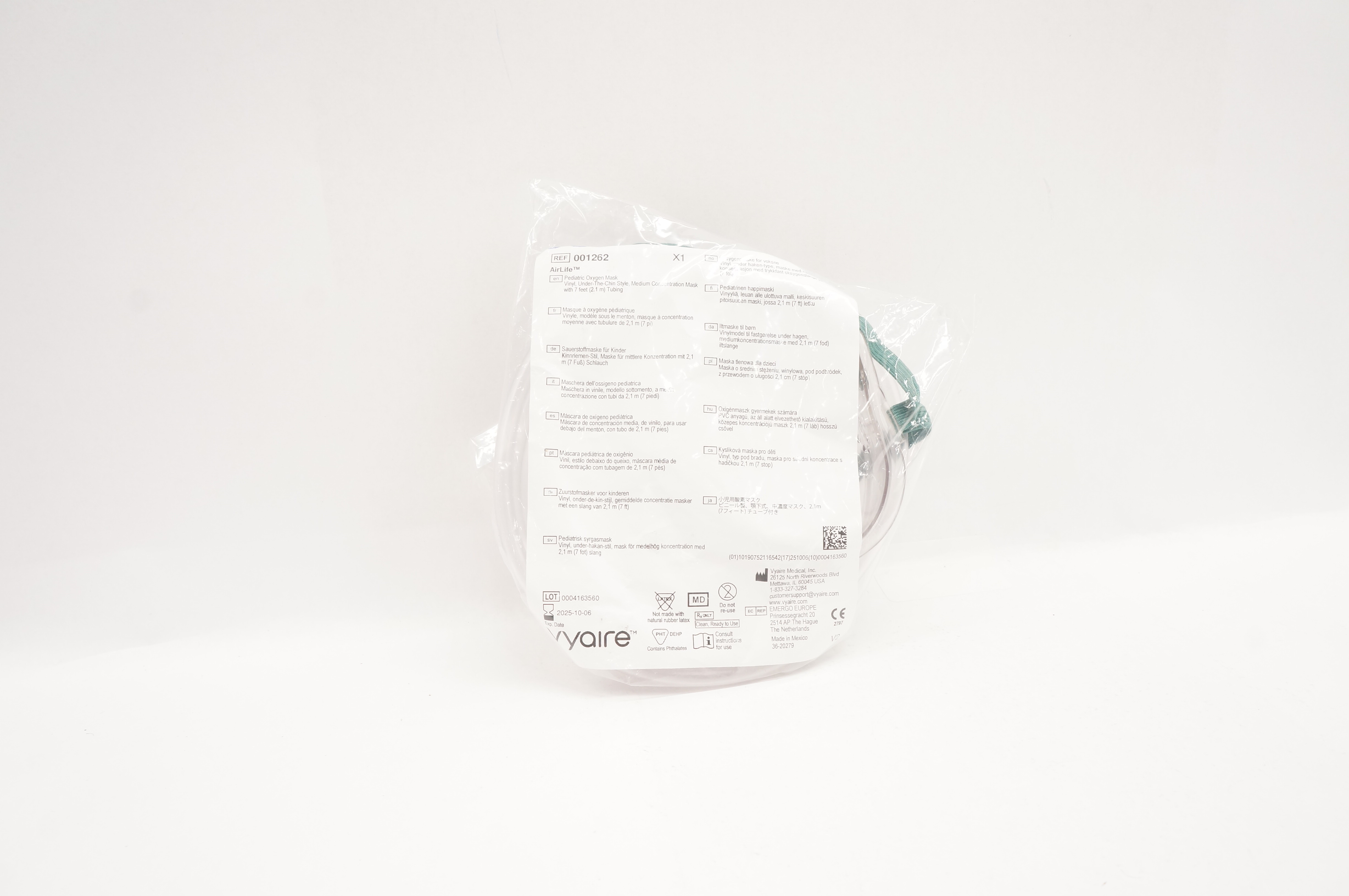 Vyaire 001262 AirLife Pediatric Oxygen Mask
