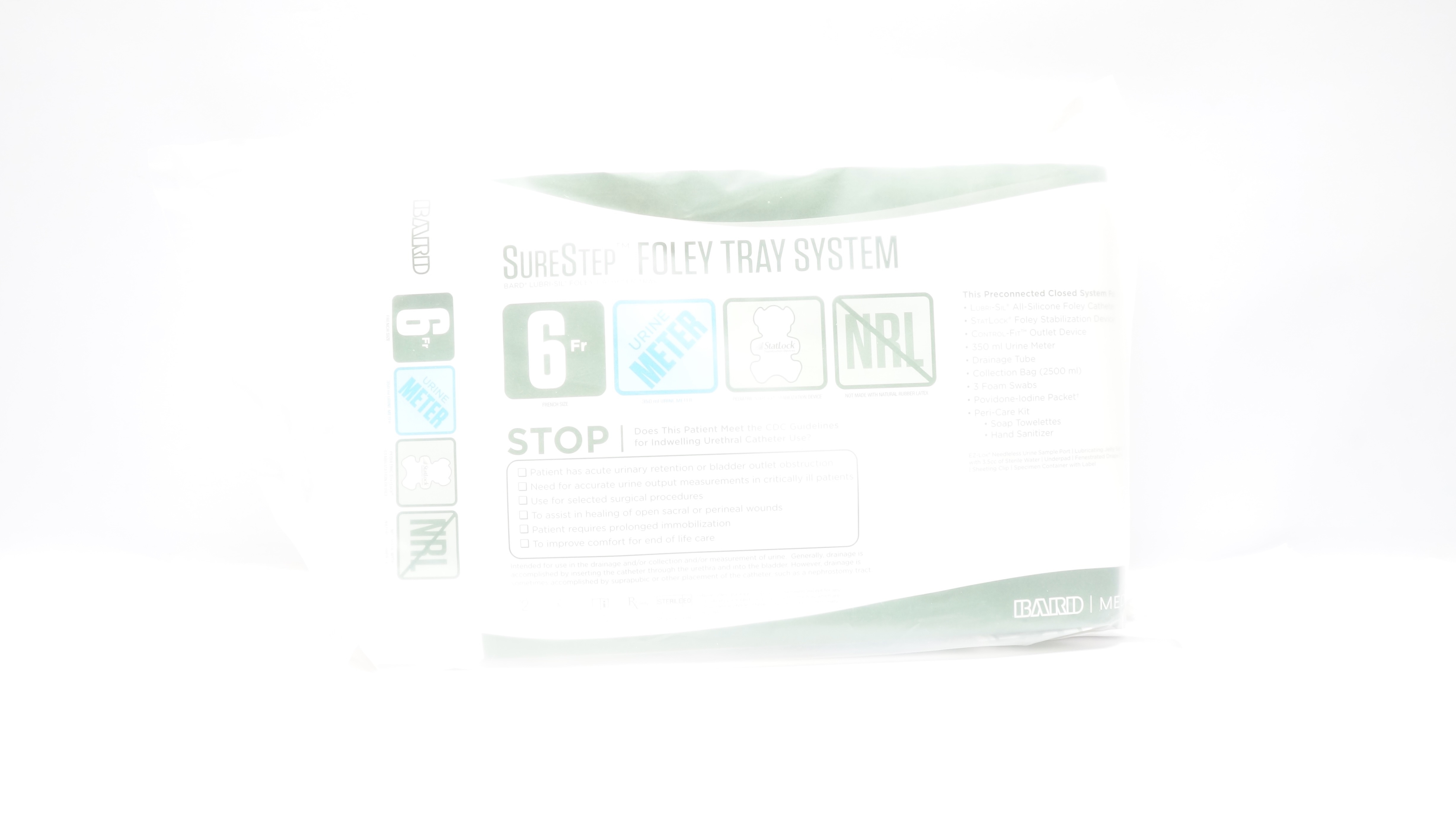 Bard A942206 SureStep Foley Tray System, Urine Meter, StatLock, 6Fr 350ml (x)