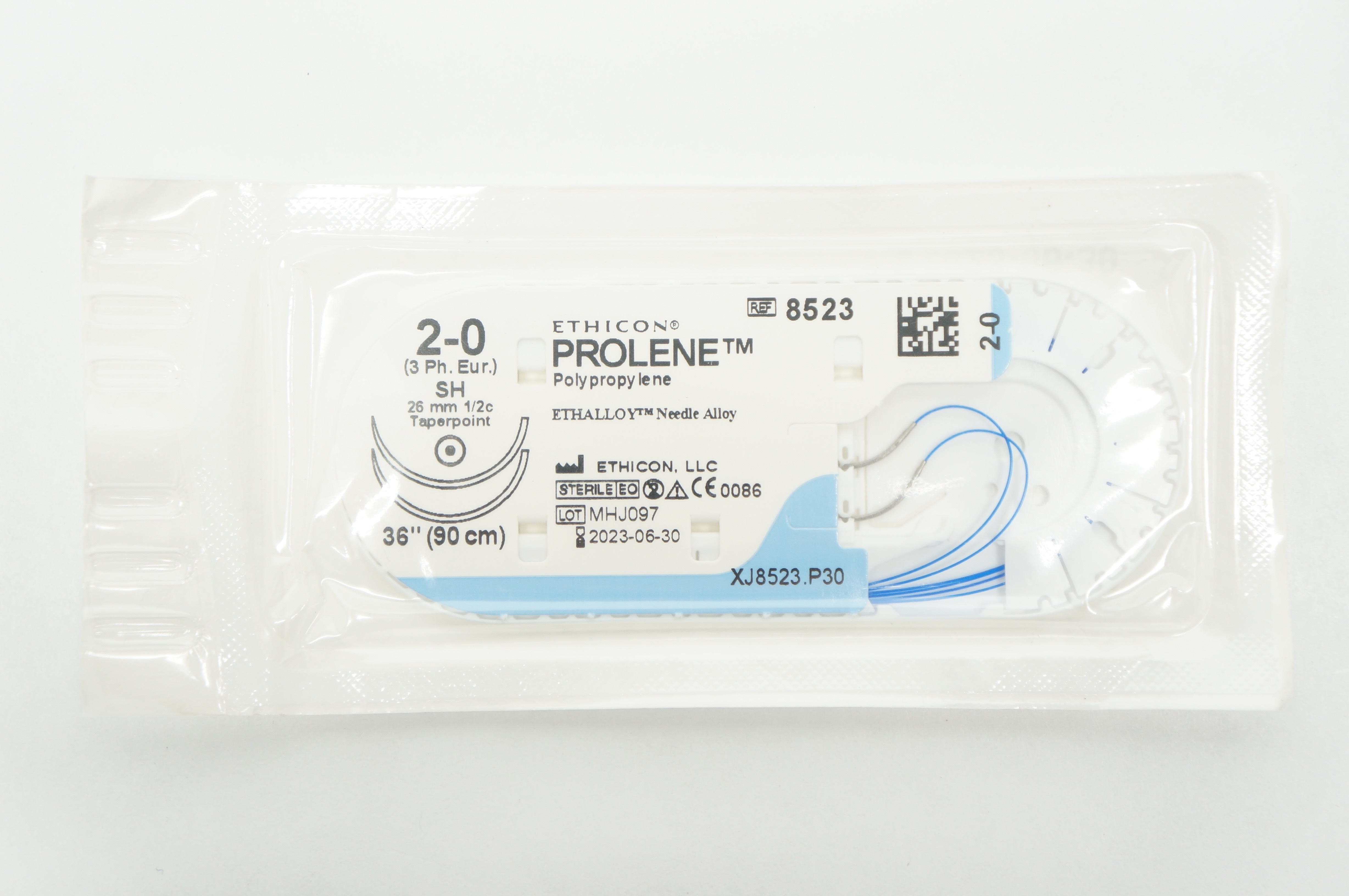 Ethicon 8523 2-0 PROLENE, SH, 26mm 1/2c Taperpoint, 36inch