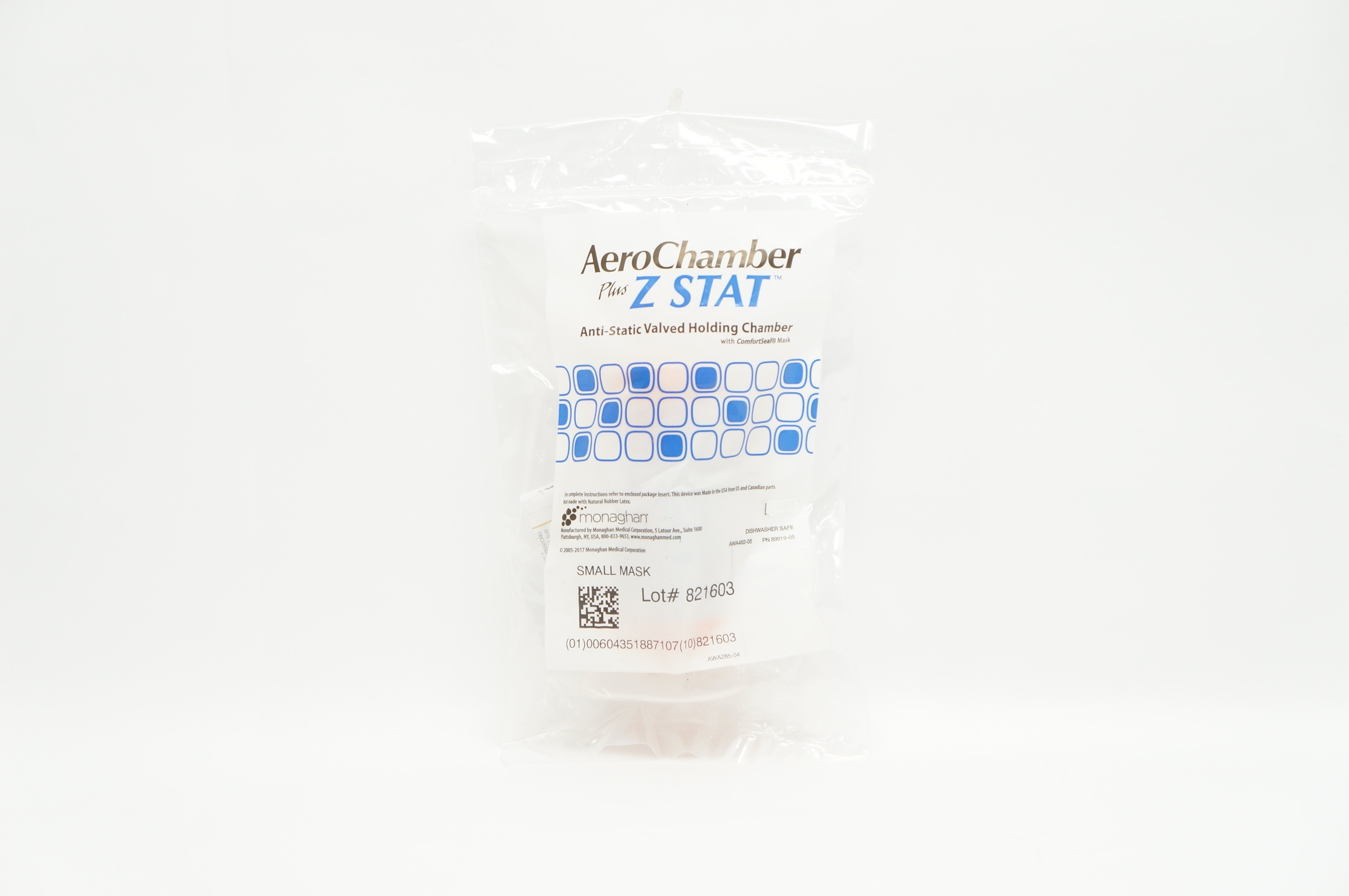 Monaghan AeroChamber Plus Z STAT Anti-Static Valved Holding Chamber Small Mask