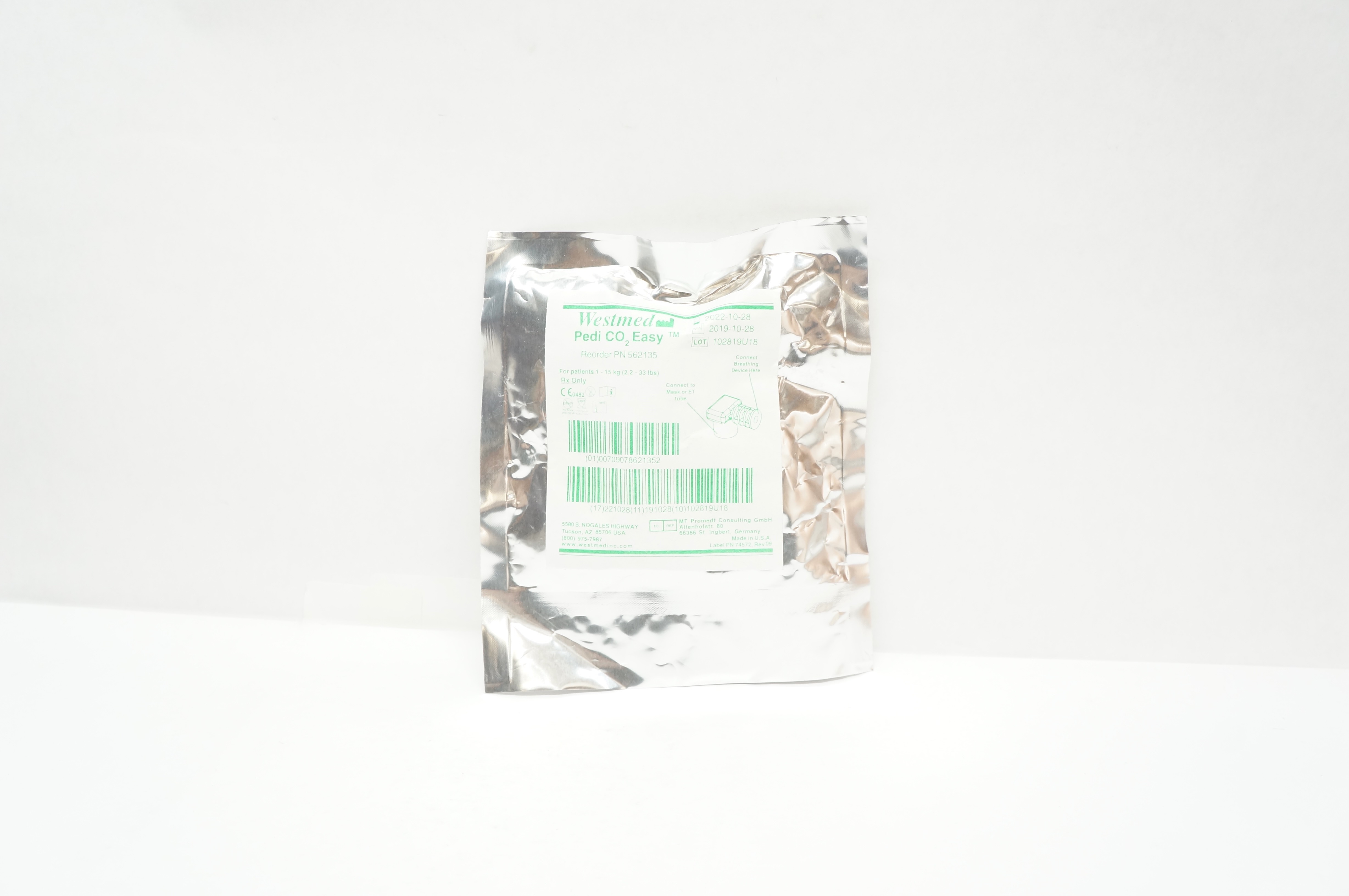 Westmed PN562135 CO2 Easy For Patients .> 15kg (33lbs) (x)