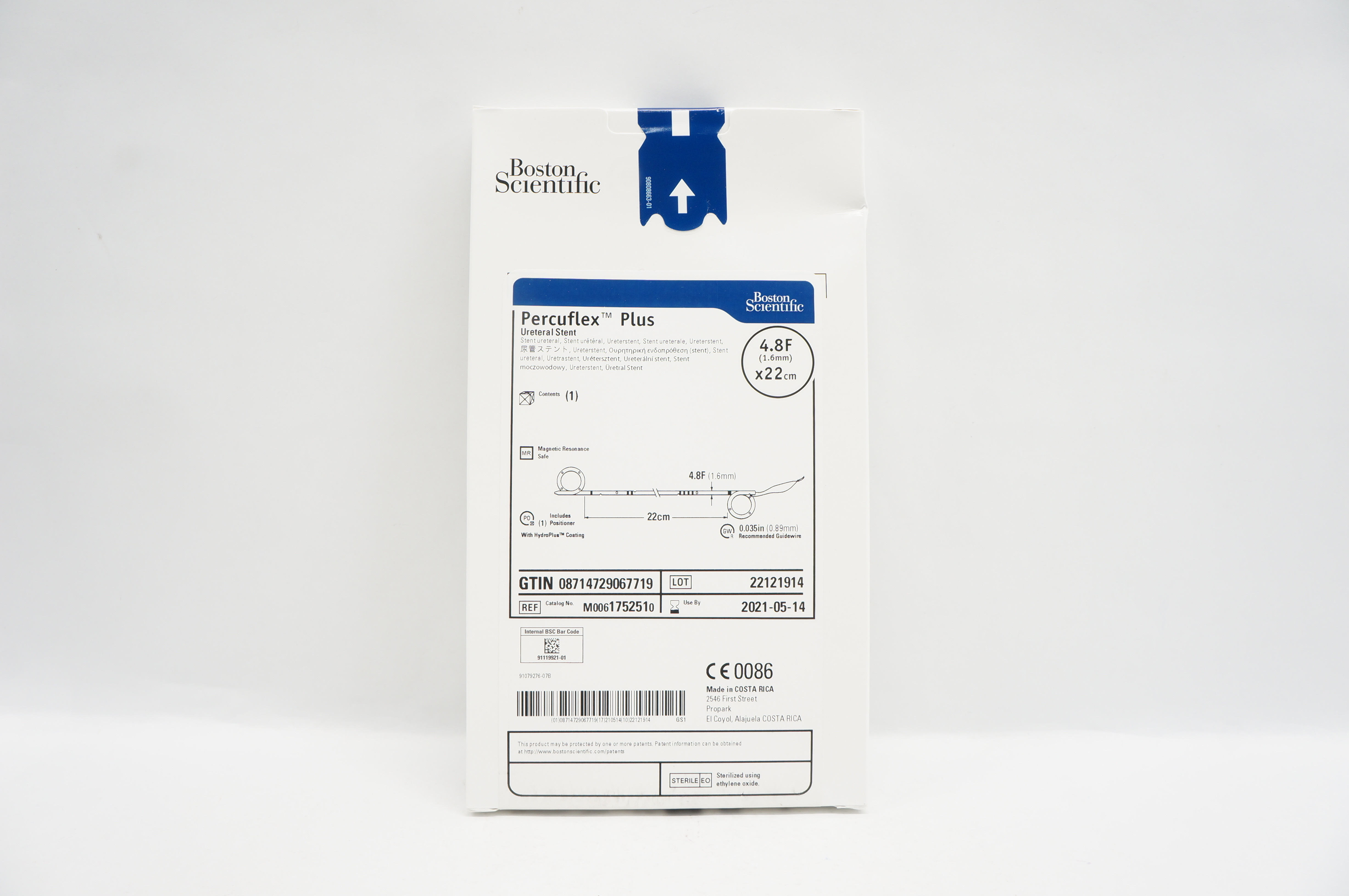 Boston Scientific 175251 Percuflex Plus Ureteral Stnt 4.8F x 22cm (x)