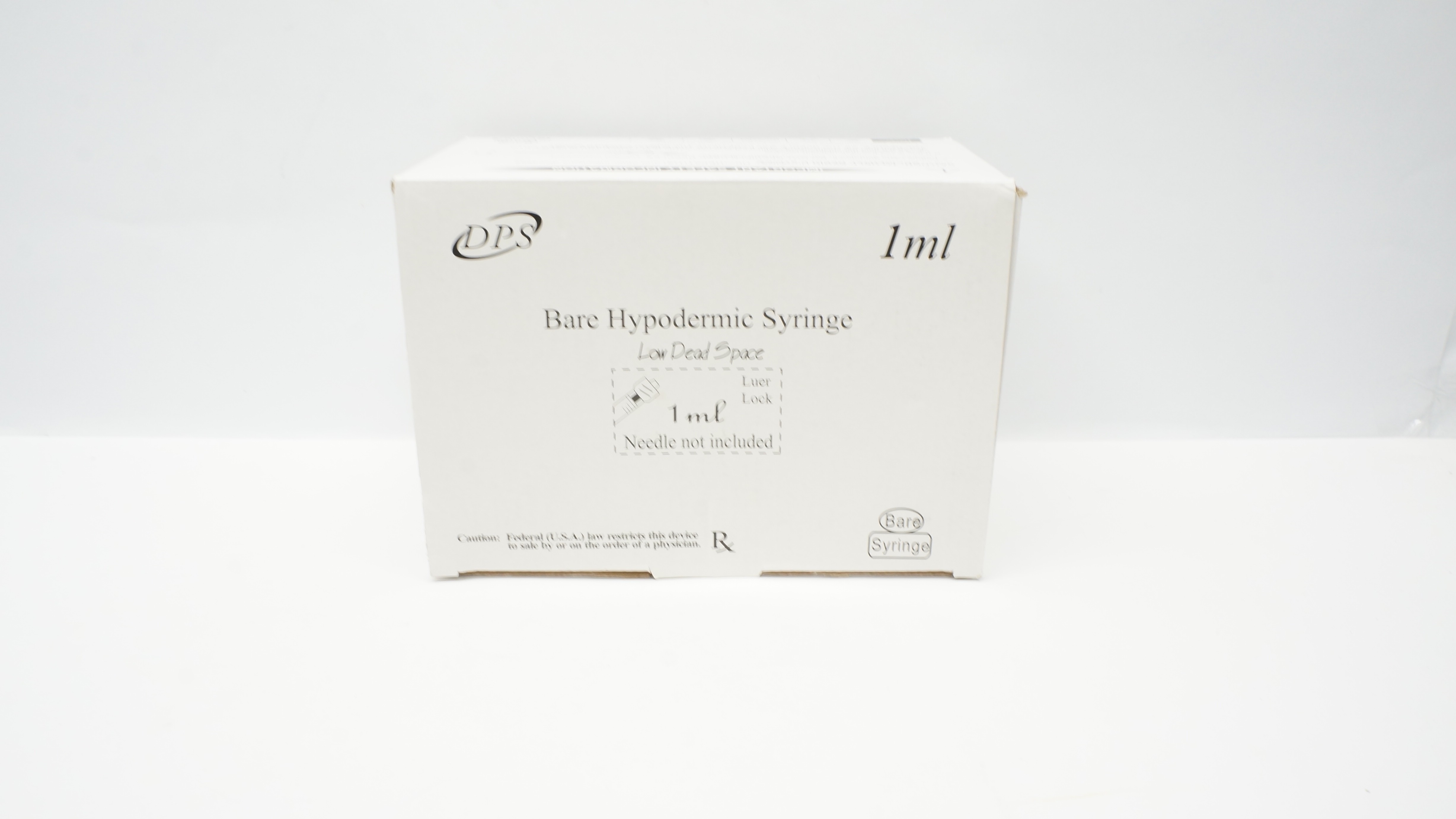 DPS 100000000125 Bare Hypodermic Syringe Luer Lock 1ml - Box of 60
