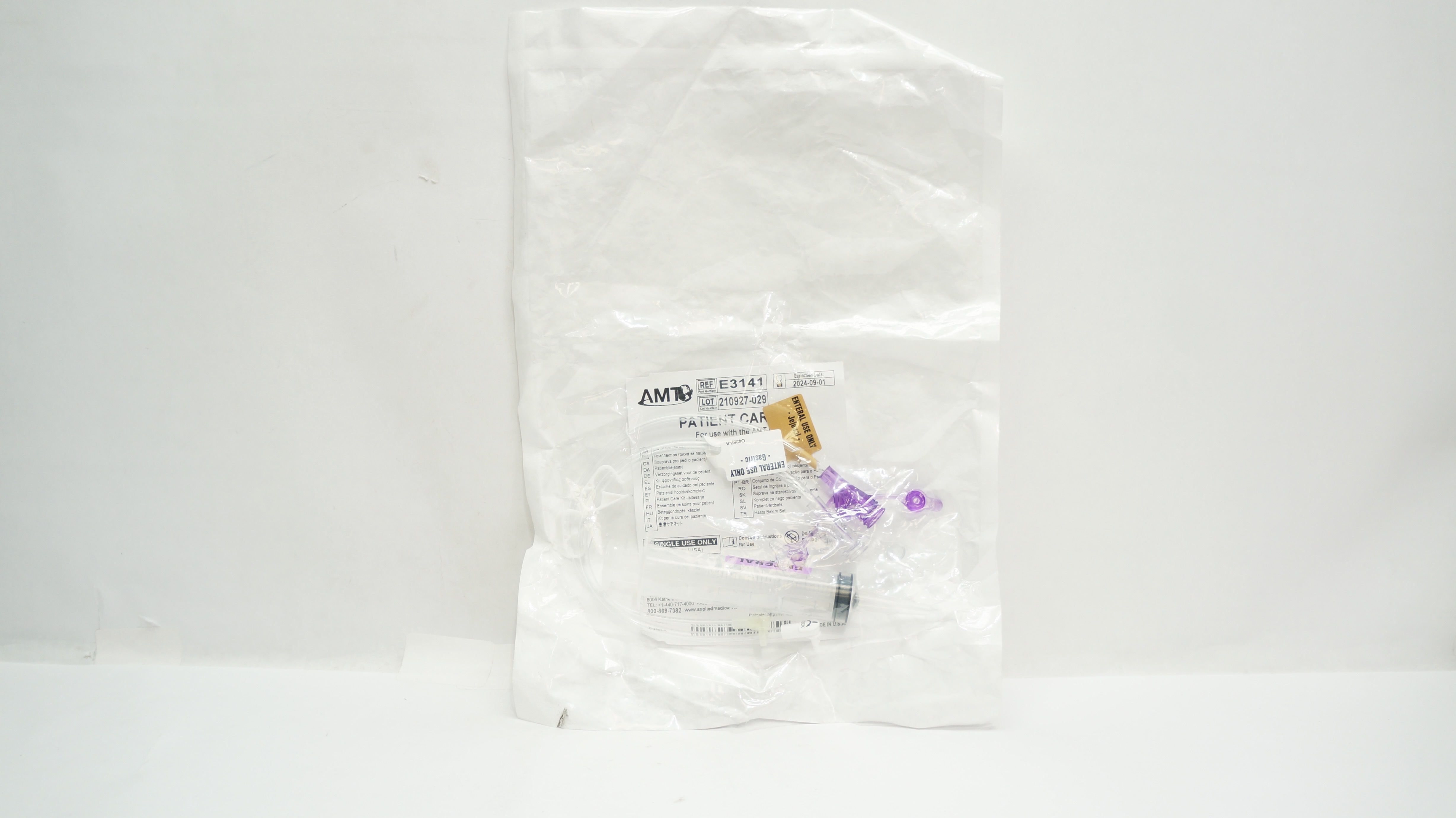 Applied Medical E3141 Patient Care Kit For use with the AMT G-JET