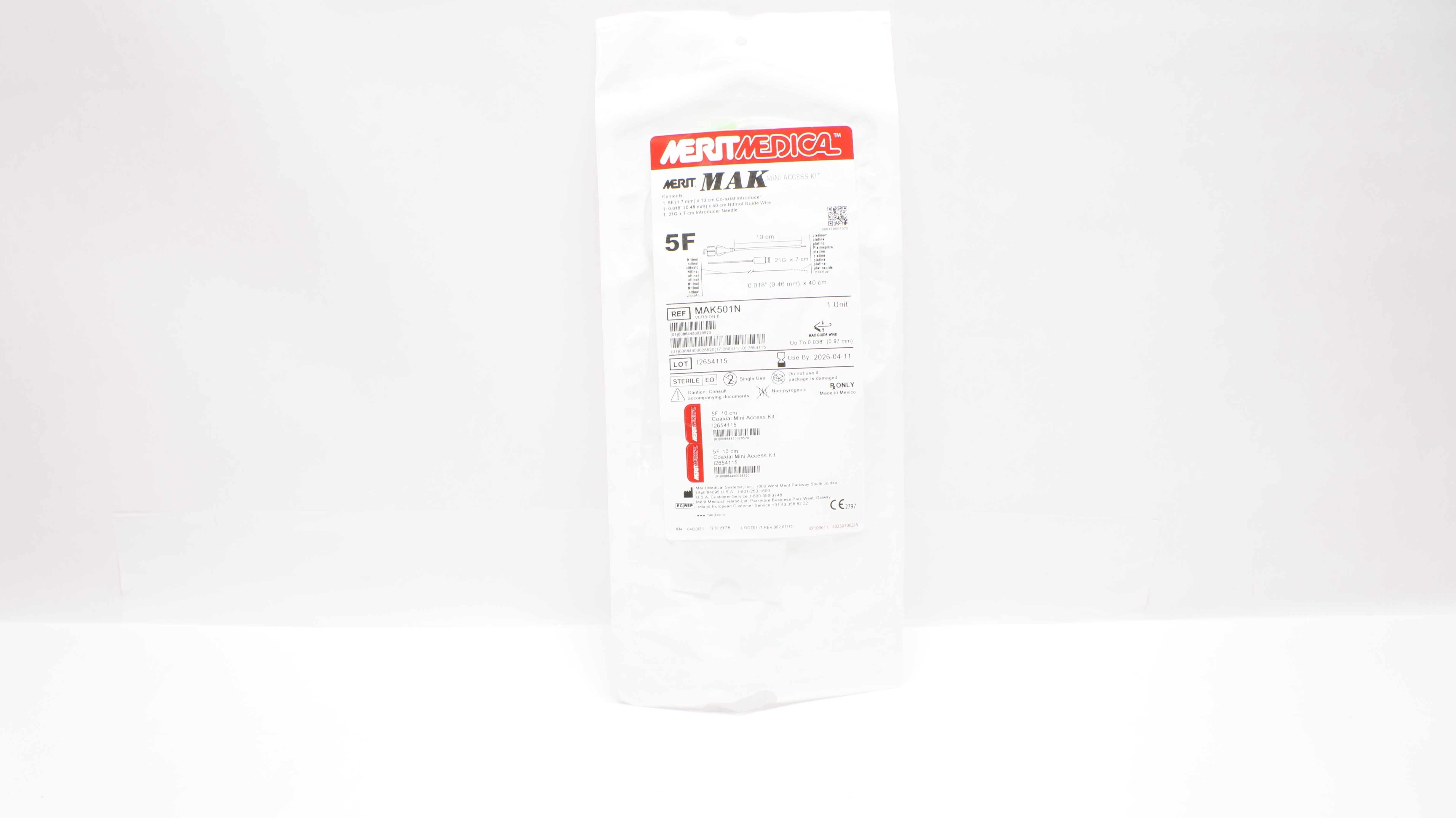 Merit Medical MAK501N Mak mini Access Kit 5F x 10cm