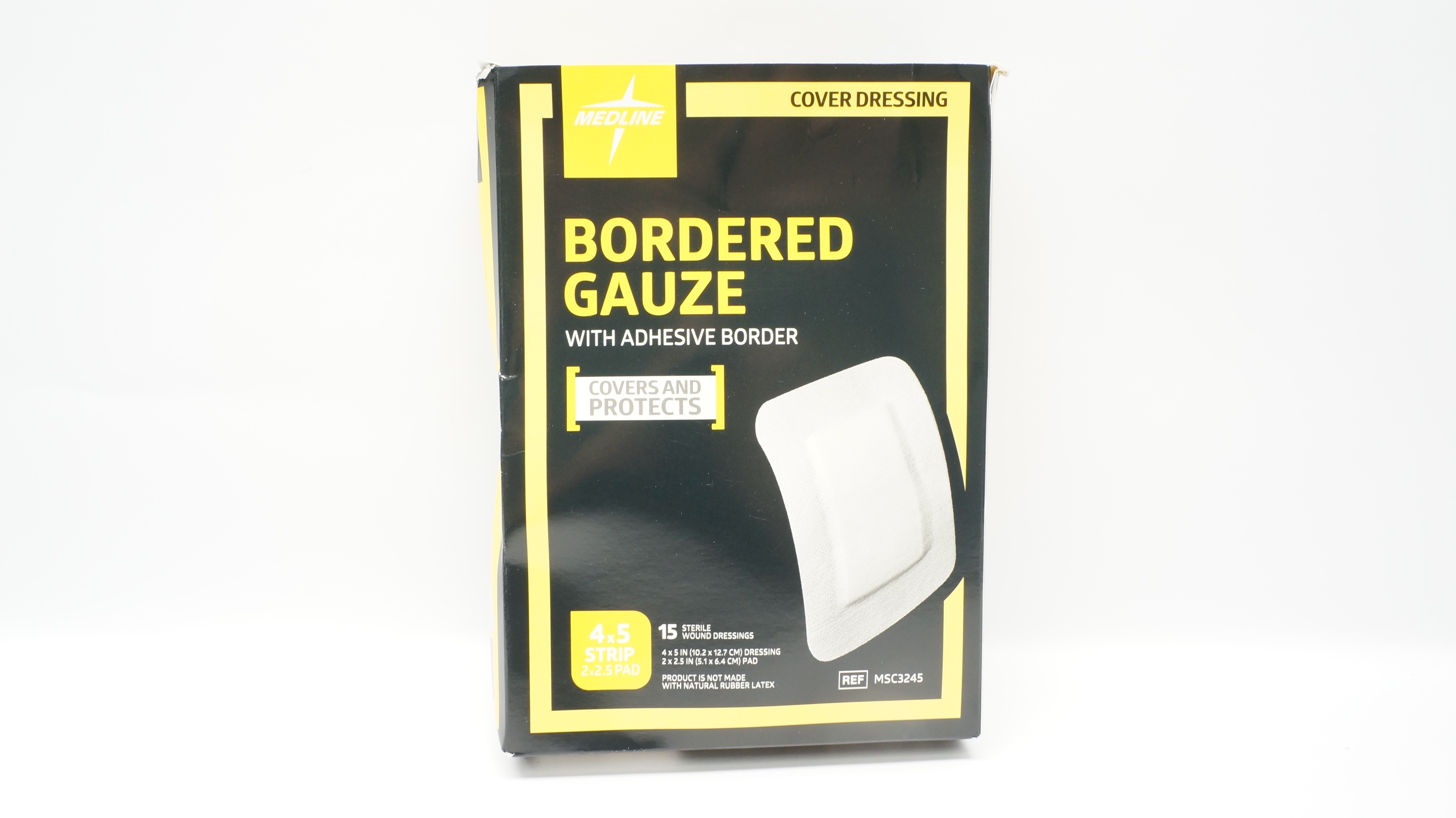 Medline MSC3245 Adhesive Island Wound Dressing 4x5inch 2x2.5inch Pad - Box of 13