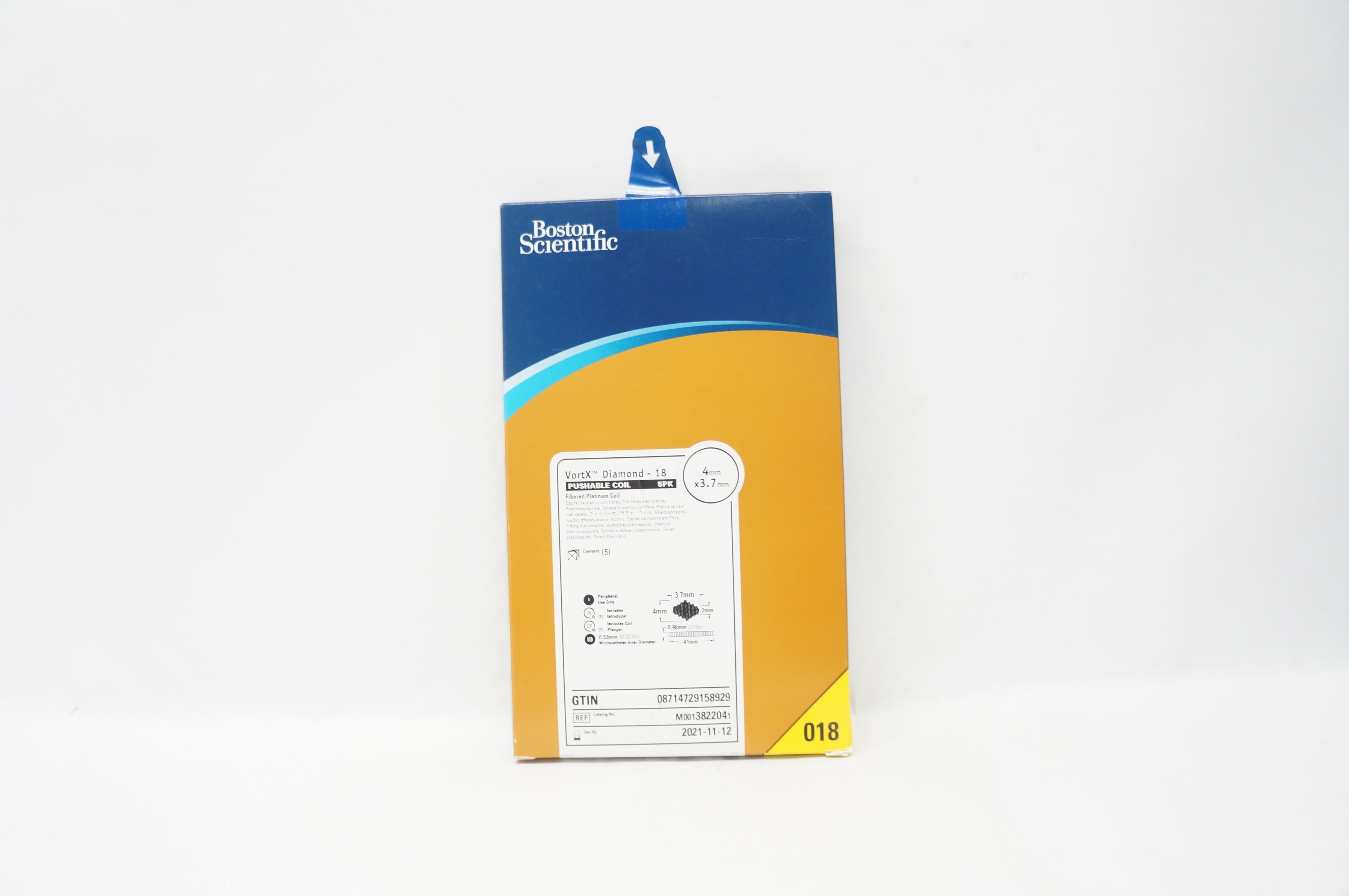 Boston Scientific 382204 VortX Diamond 18 Fibered Platinum Coil (x) - Box of 5
