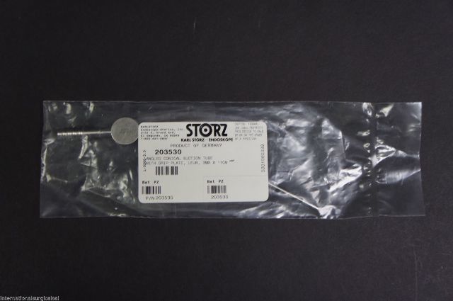 Karl Storz 203530 Angled Conical Suction Tube With Grip Plate Leur 3mm x 11cm
