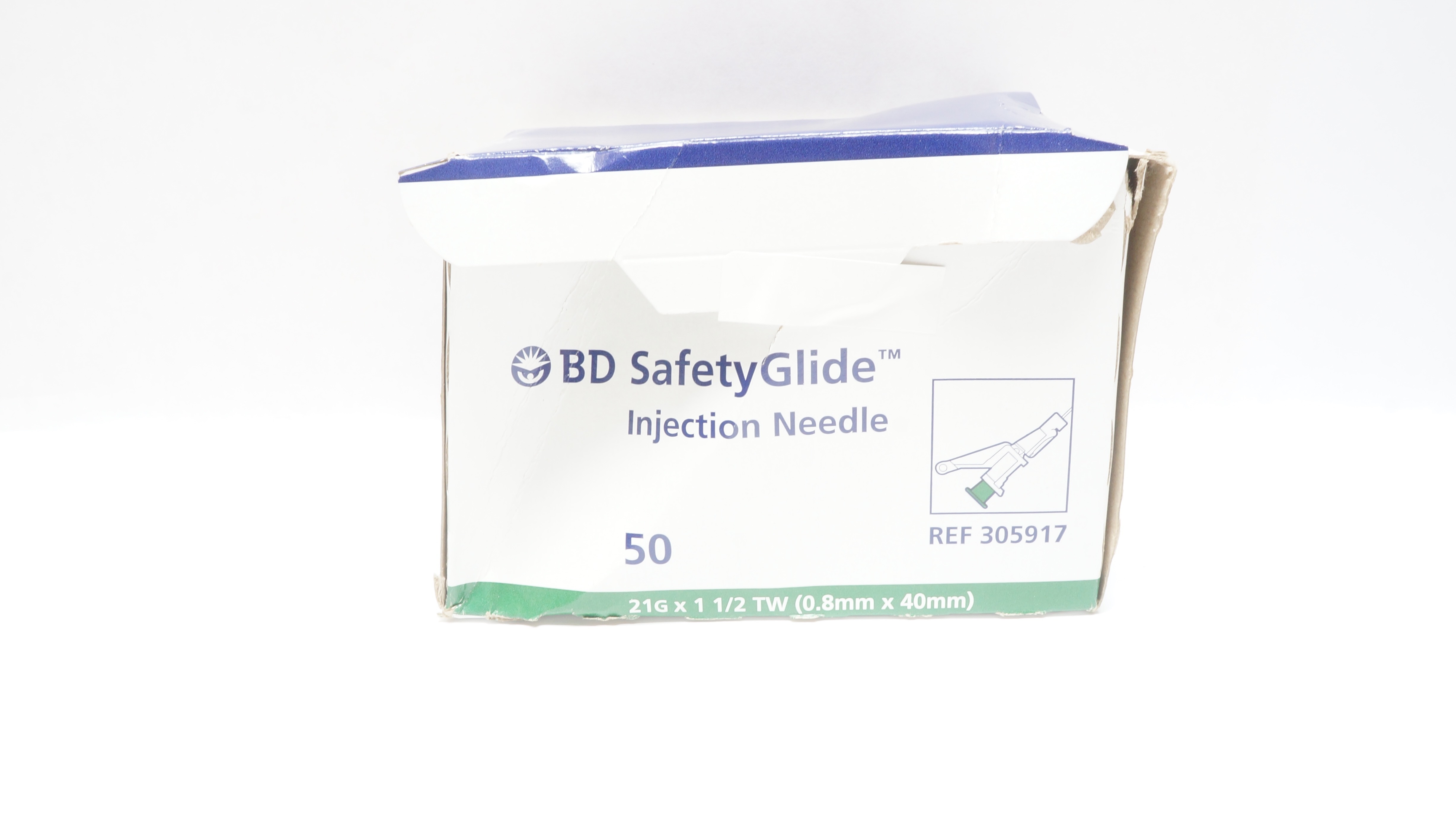 BD 305917 SafetyGlide Injection Ndle 21G x 1 1/2 TW (x) - Box of 50