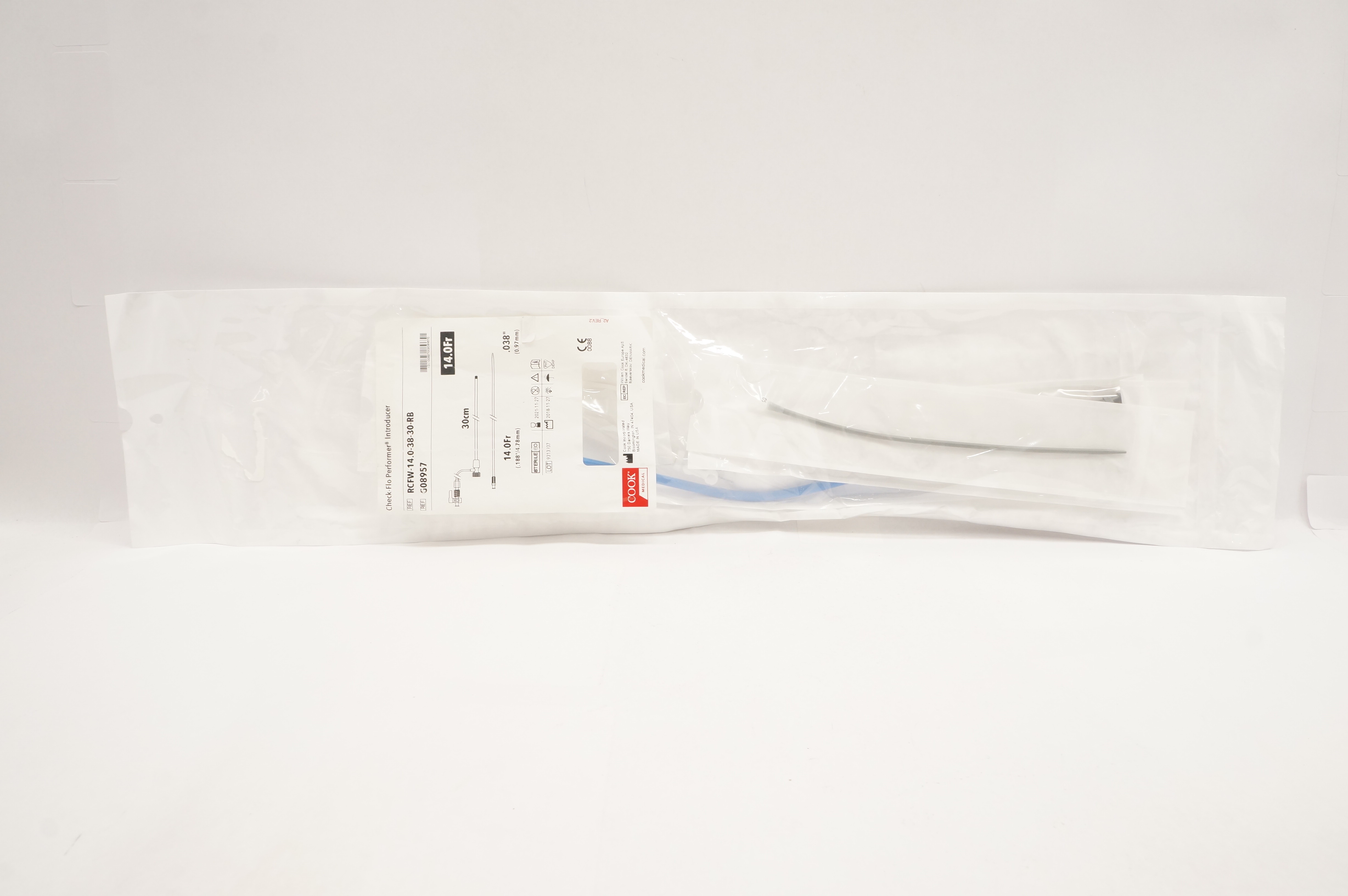 Cook Medical G08957 Check-Flo Performer Introducer 14Fr. x 30cm x .038inch (x)