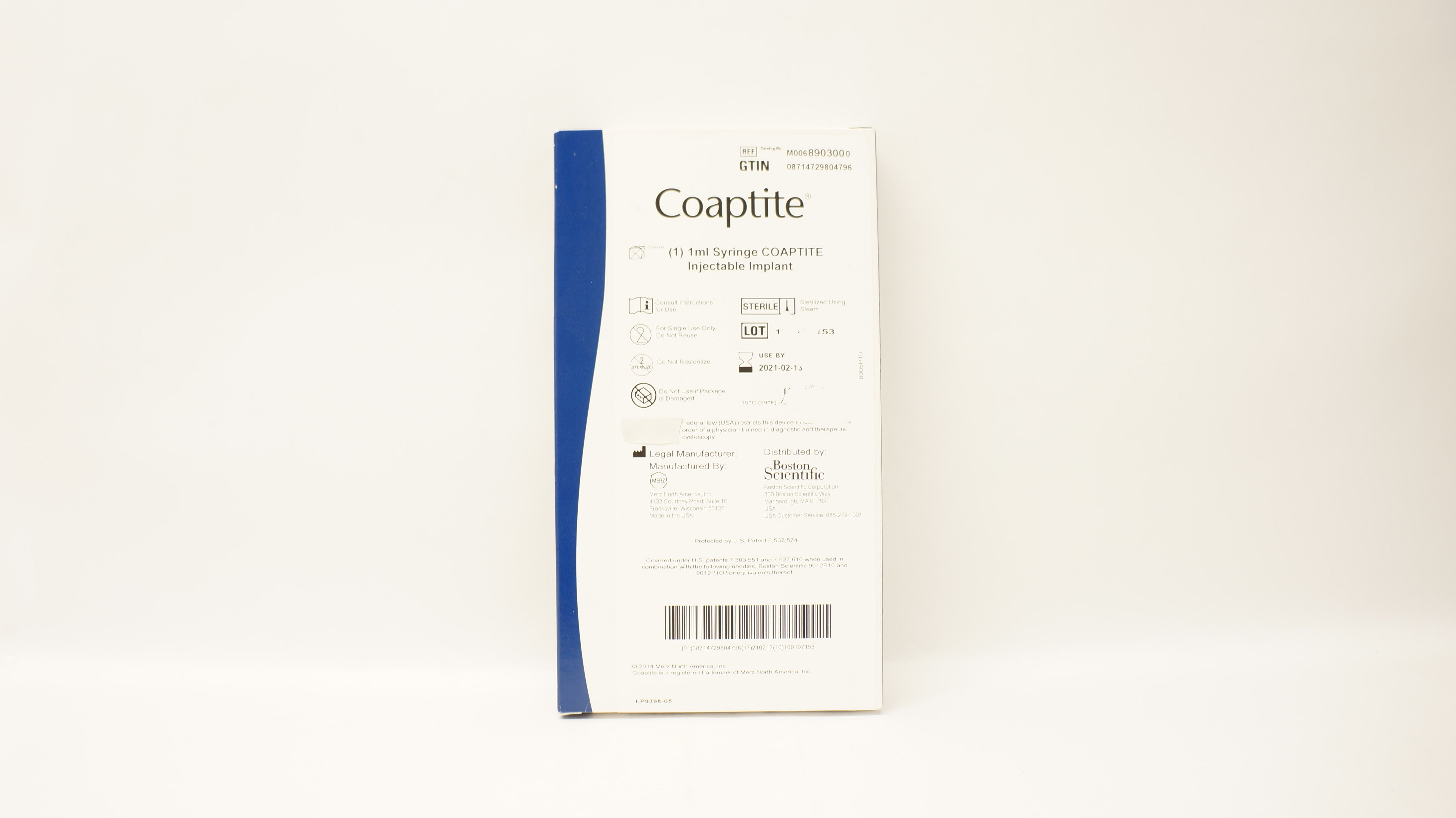 Boston Scientific M0068903000 Merz 1ml Syringe Coaptite Injectable Implant (x)