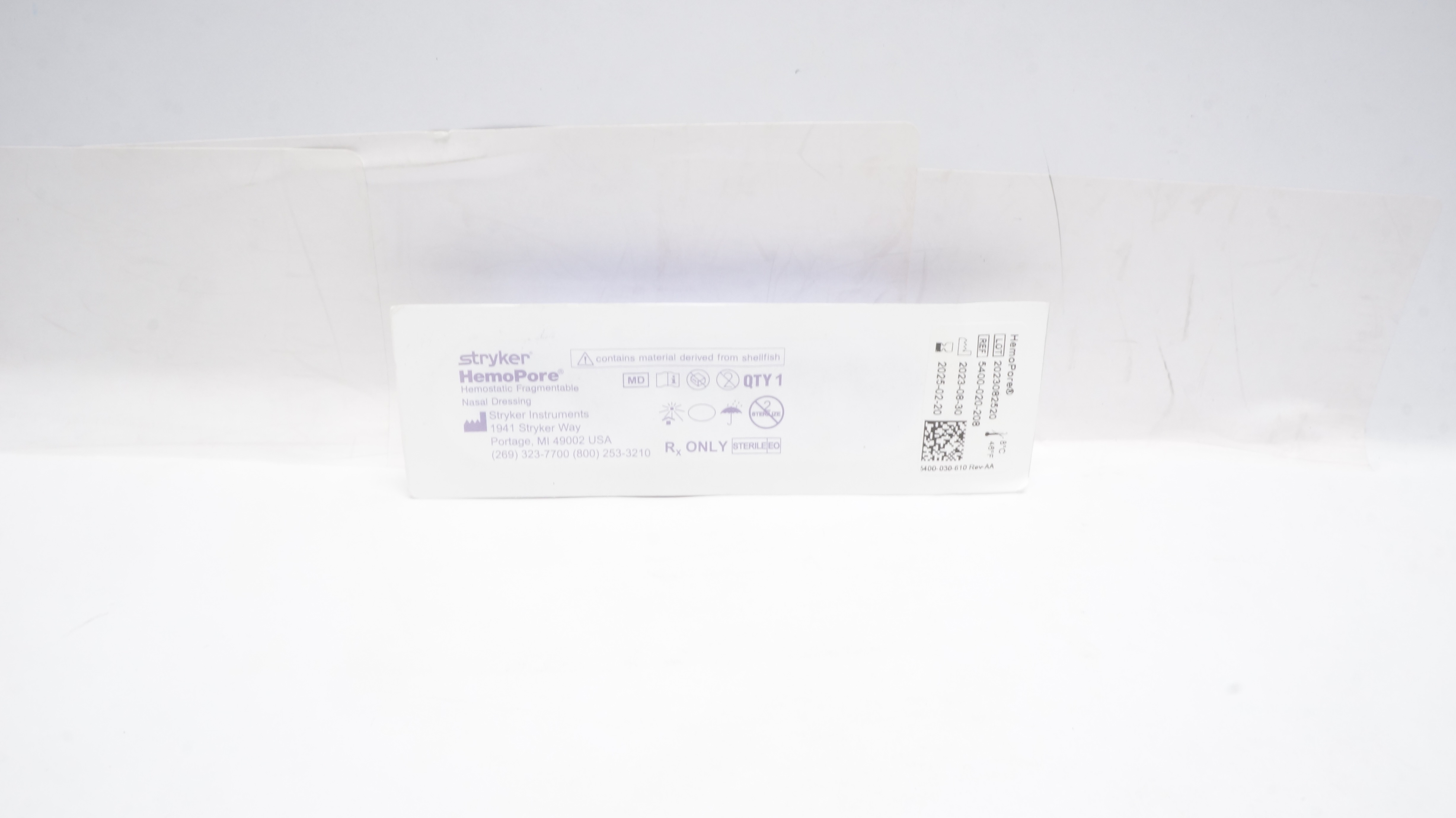 Stryker 5400-020-208 HemoPore Hemostatic Fragmentable Nasal Dressing (x)