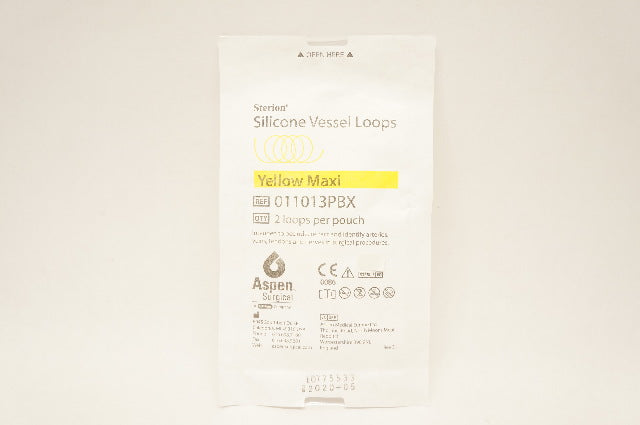 Aspen 011013PBX Silicone Vessel Loops Yellow Maxi 2 Loops Per Pouch