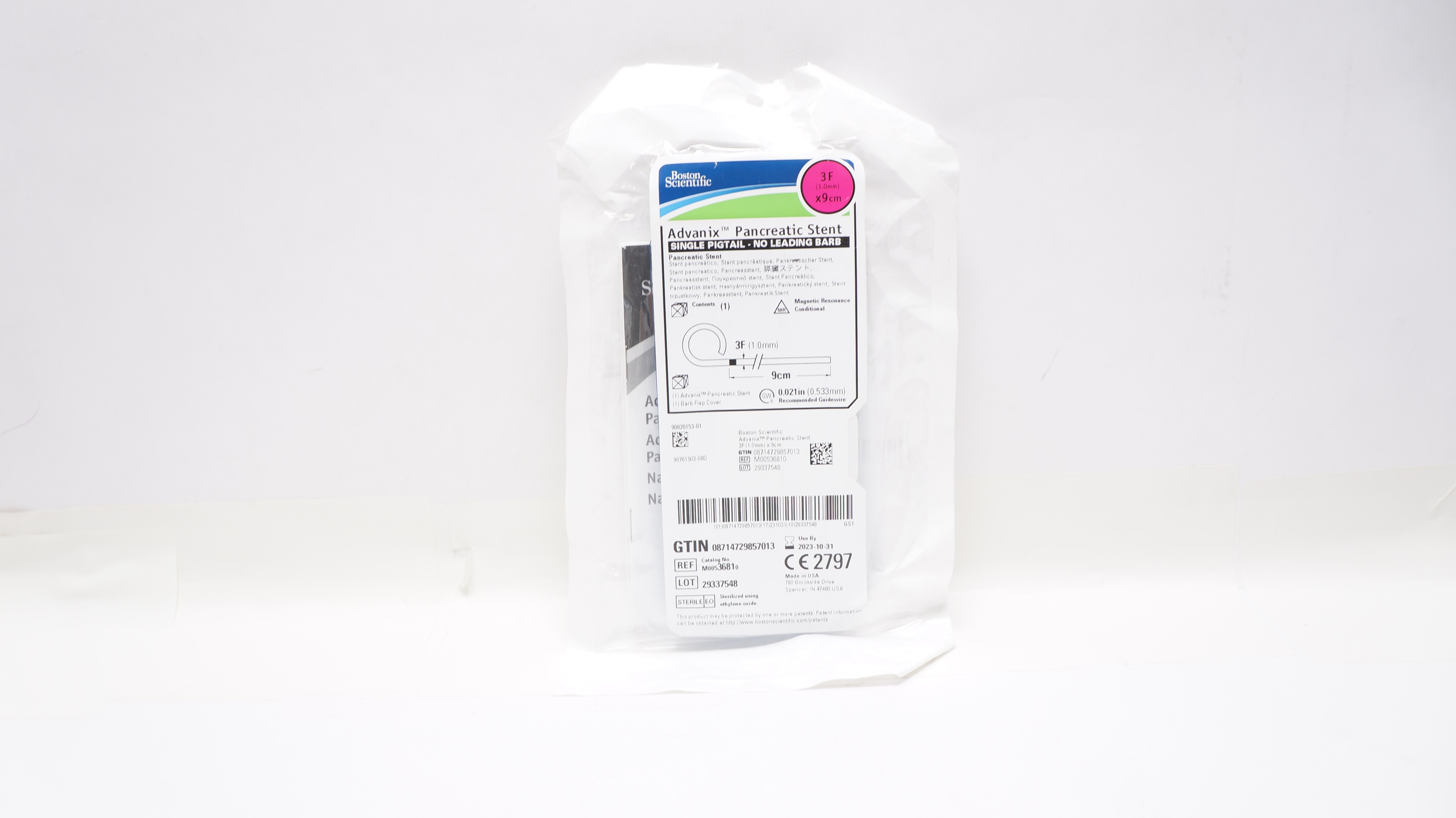 Boston Scientific 3681 Advanix Pancreatic Stent 3F x 9cm (x)