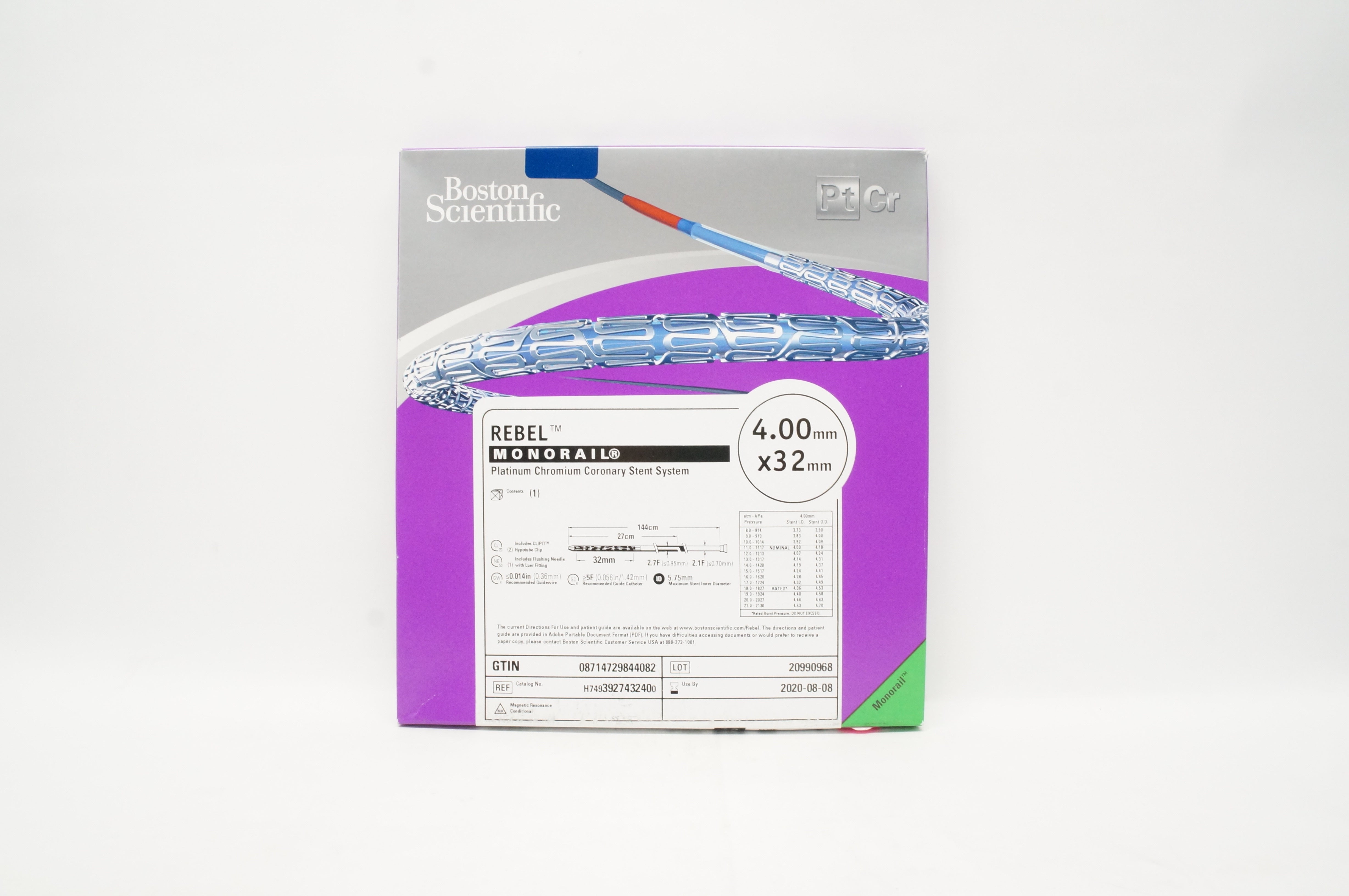 Boston Scientific 392743240 Rebel Monorail Stnt System 4.00mm x 32mm (x)