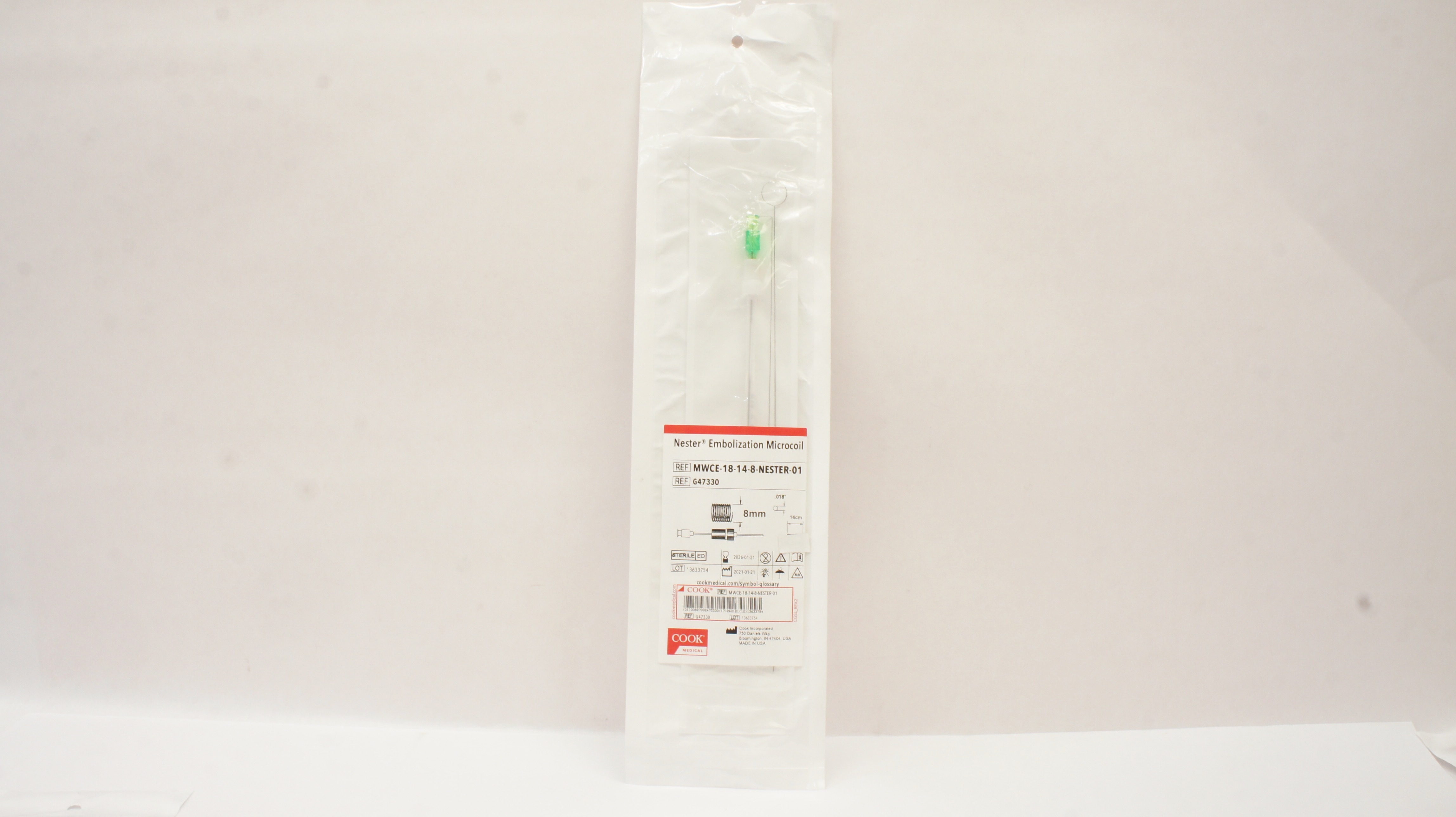 Cook Medical G47330 Nester Embolization Microcoil 8mm