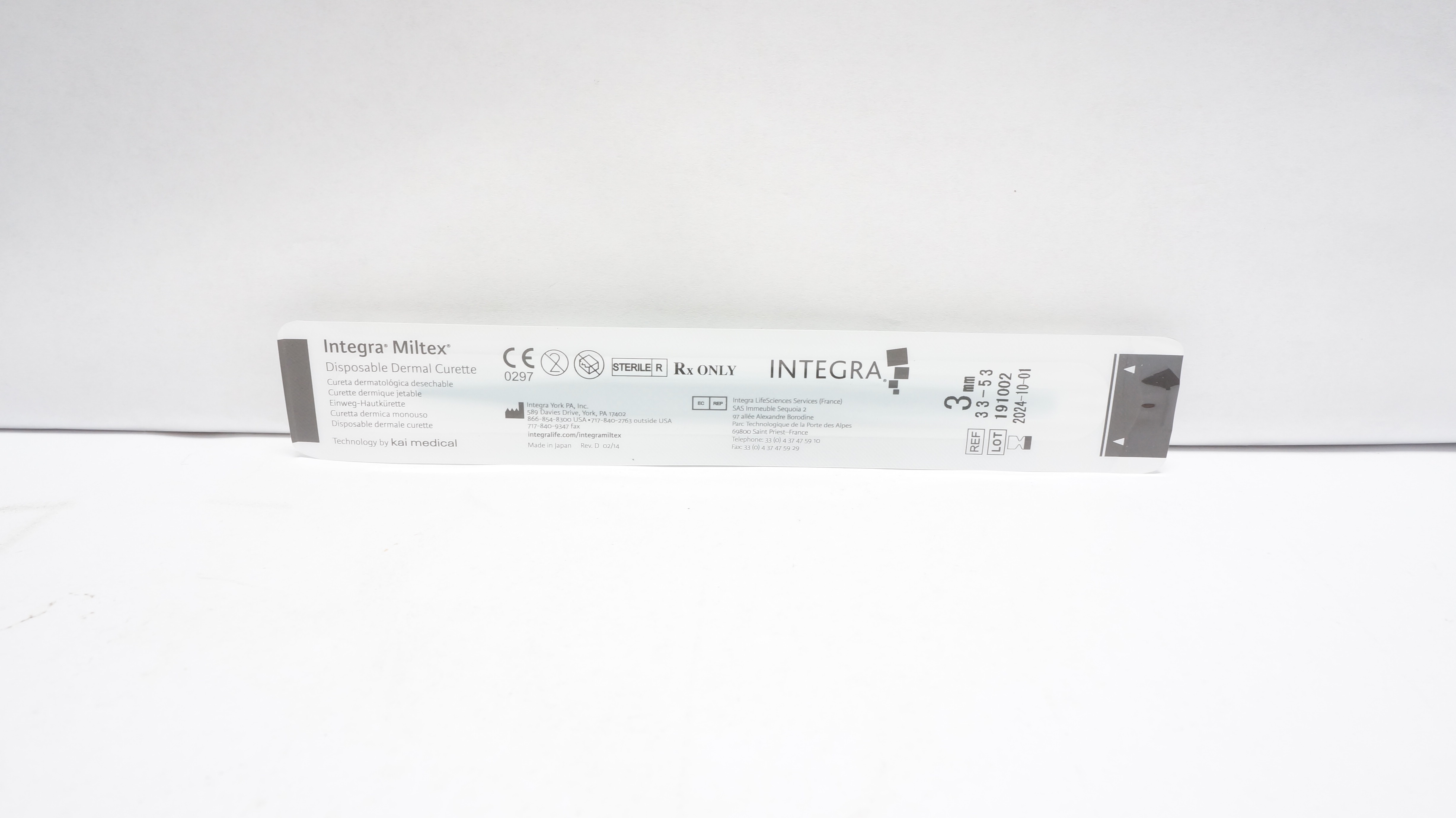 Integra 33-53 Integra Miltex Disposable Dermal Curette (x)