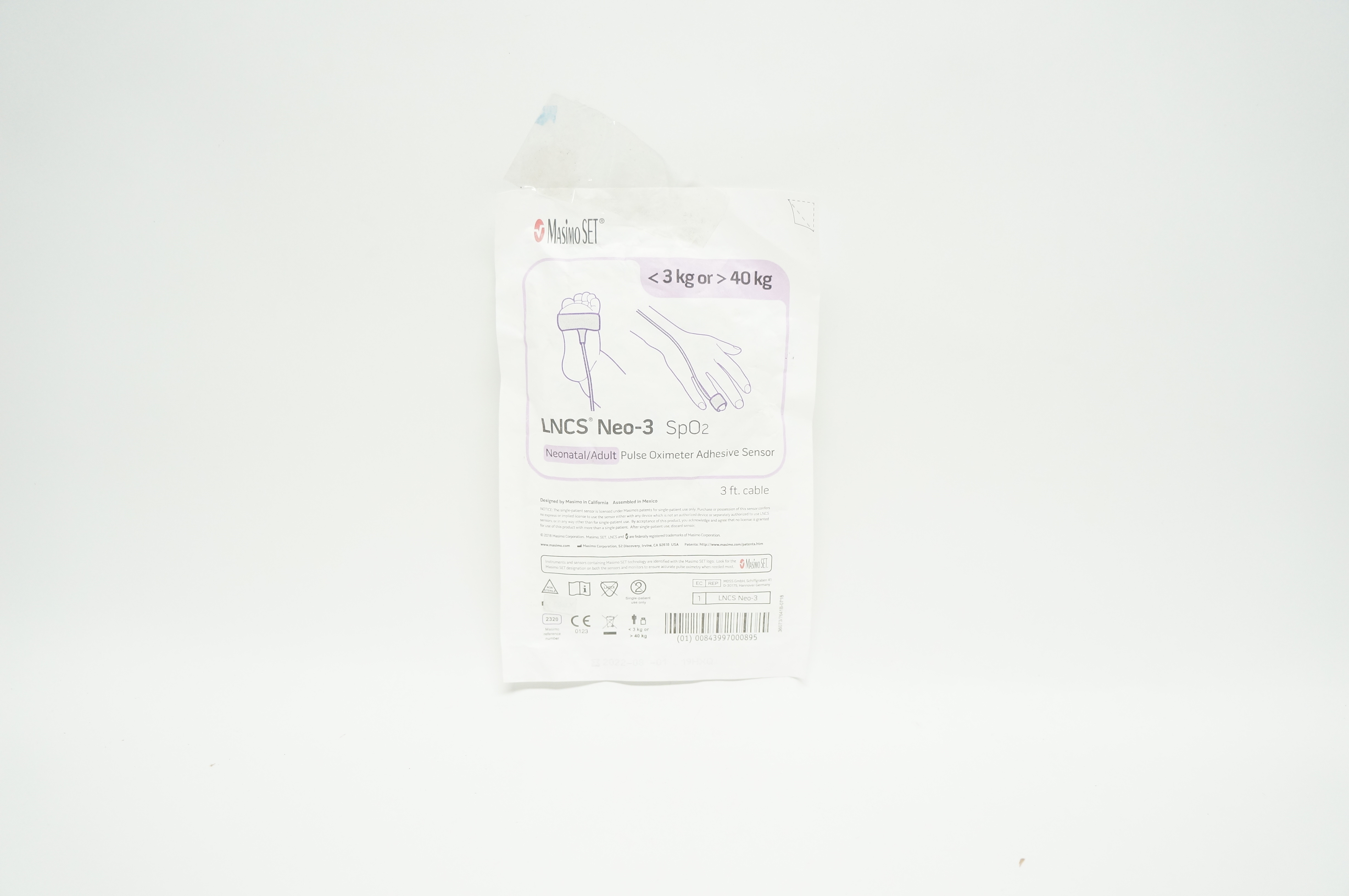 Masimo 2320 LNCS Neo-3 SpO2 Neonatal/Adult Pulse Oximeter  <3kg or >40kg