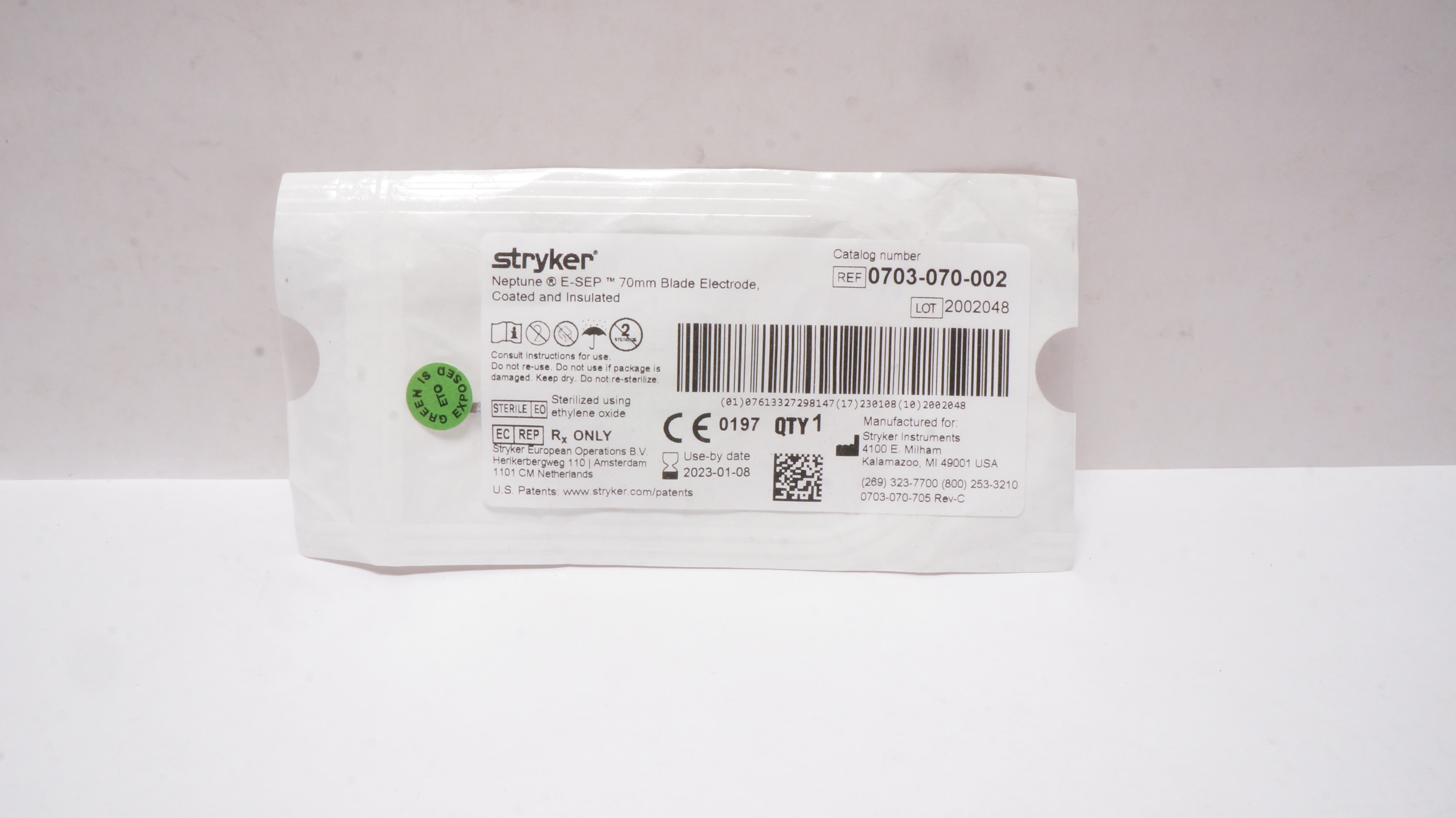 Stryker 0703-070-002 Neptune E-SEP 70mm Blade Electrode Coated (x)