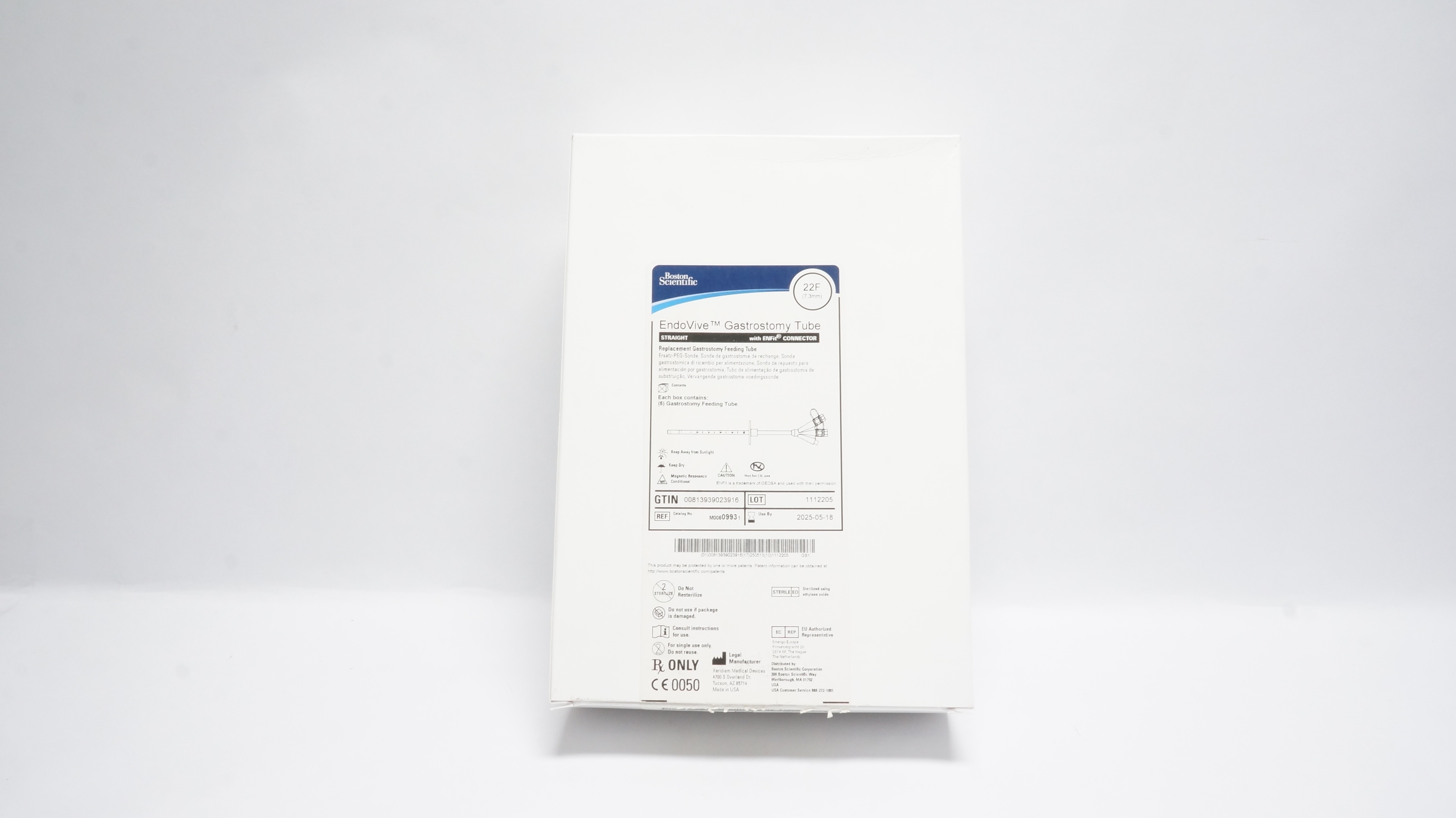 Boston Scientific M00509931 EndoVive Gastrostomy Feeding Tube 22F - Box of 3 (x)