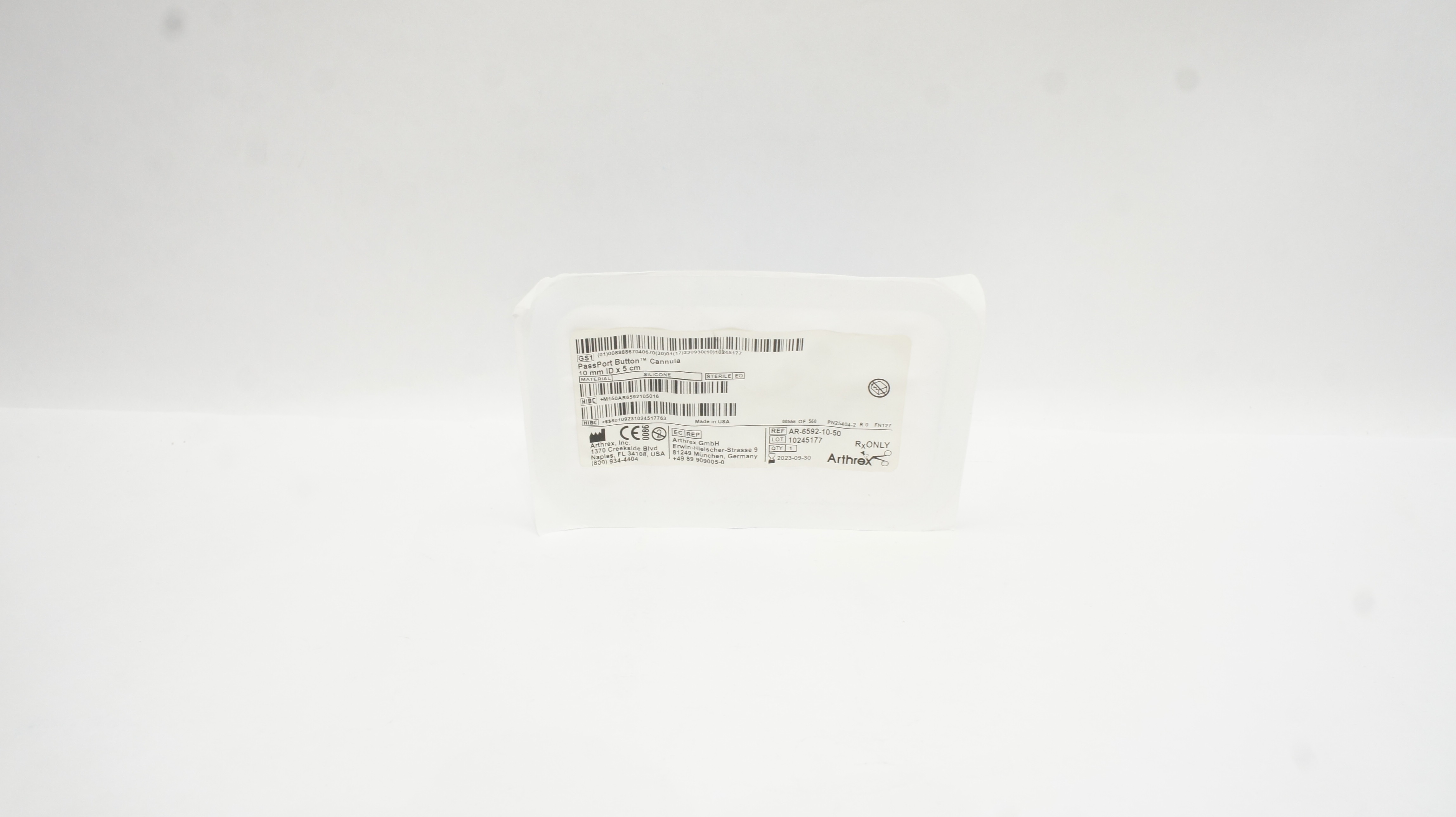 Arthrex AR-6592-10-50 PassPort Button Cannula (x)