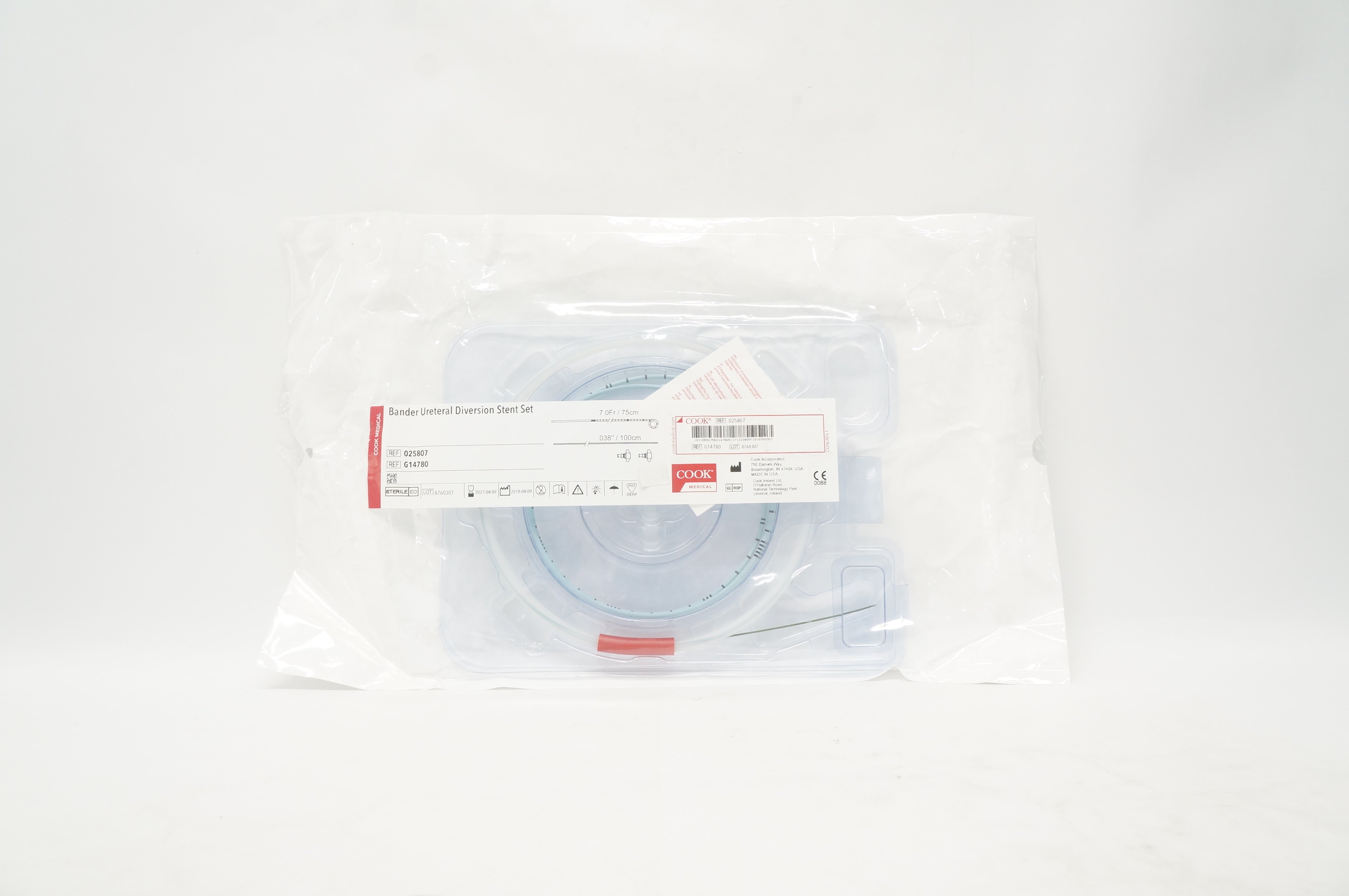 Cook Medical G14780 Bander Ureteral Diversion Stnt Set 7.0Fr x .038 inch (x)