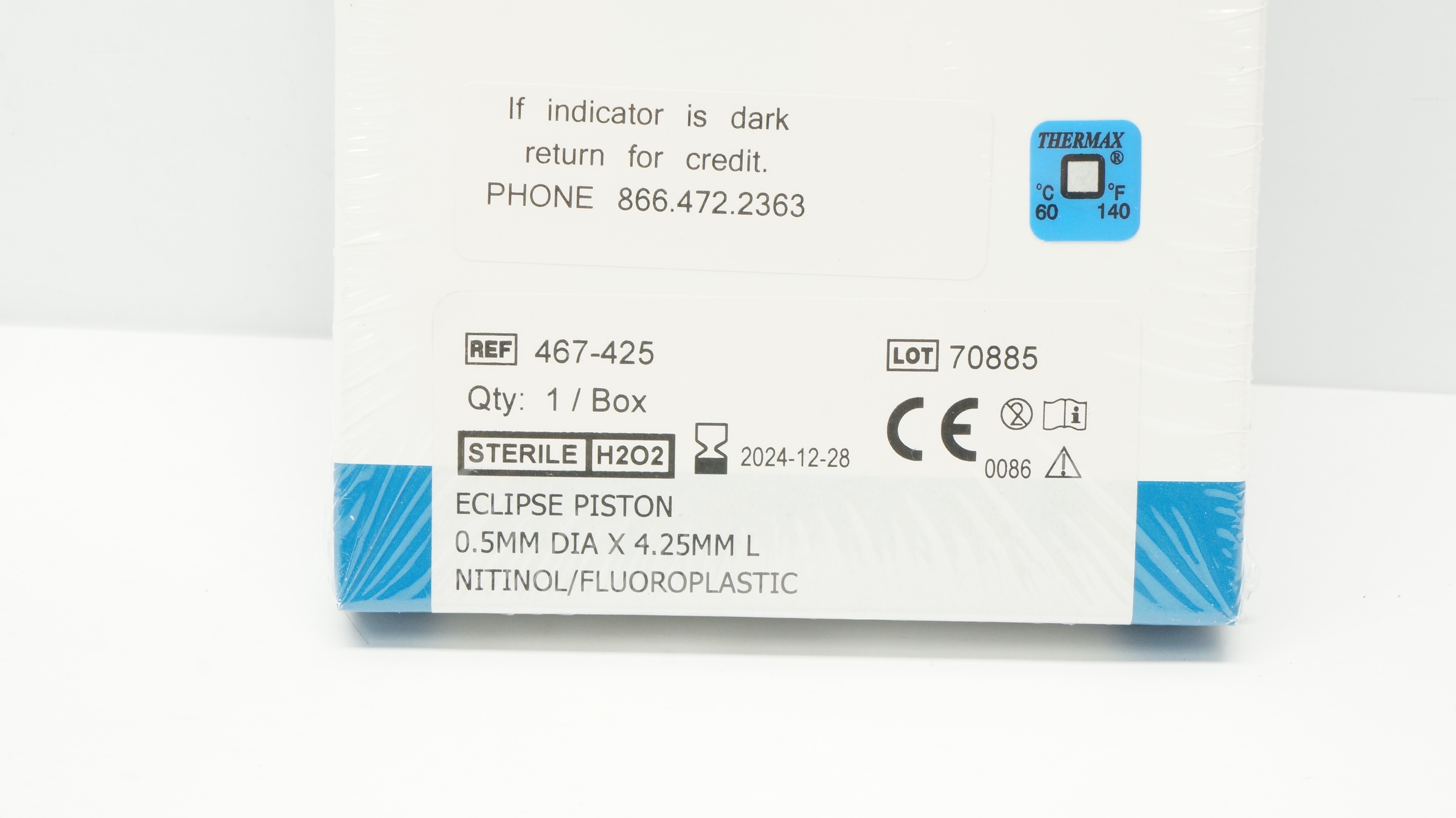 Grace Medical 467-425 Eclipse Piston Nitinol/Fluoroplastic 0.5mm x 4.25mm (x)