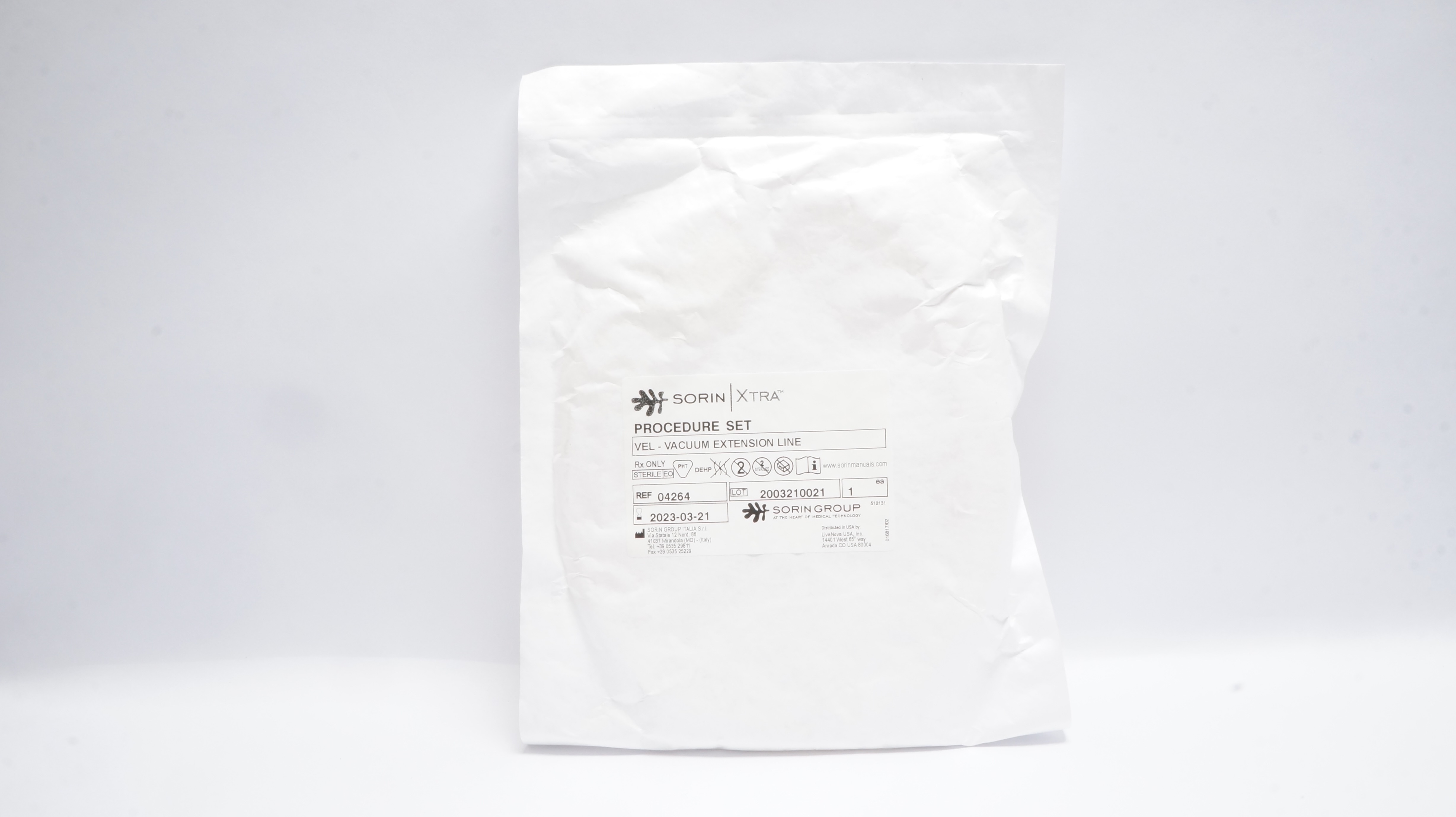 Sorin Group 04264 Xtra Procedure Set (x)