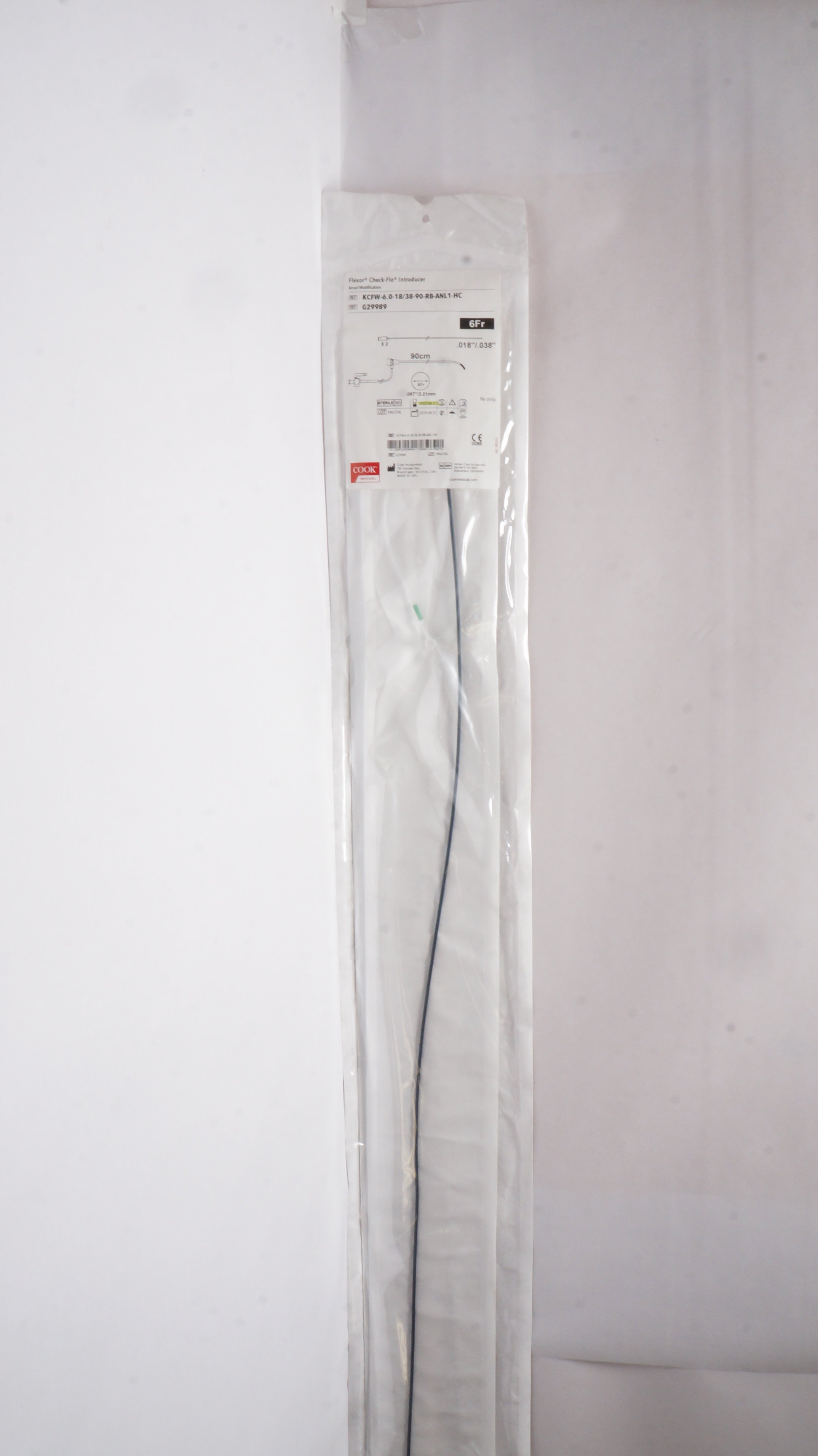 Cook Medical G29989 Flexor Check-Flo Introducer 6Fr x 90cm (x)