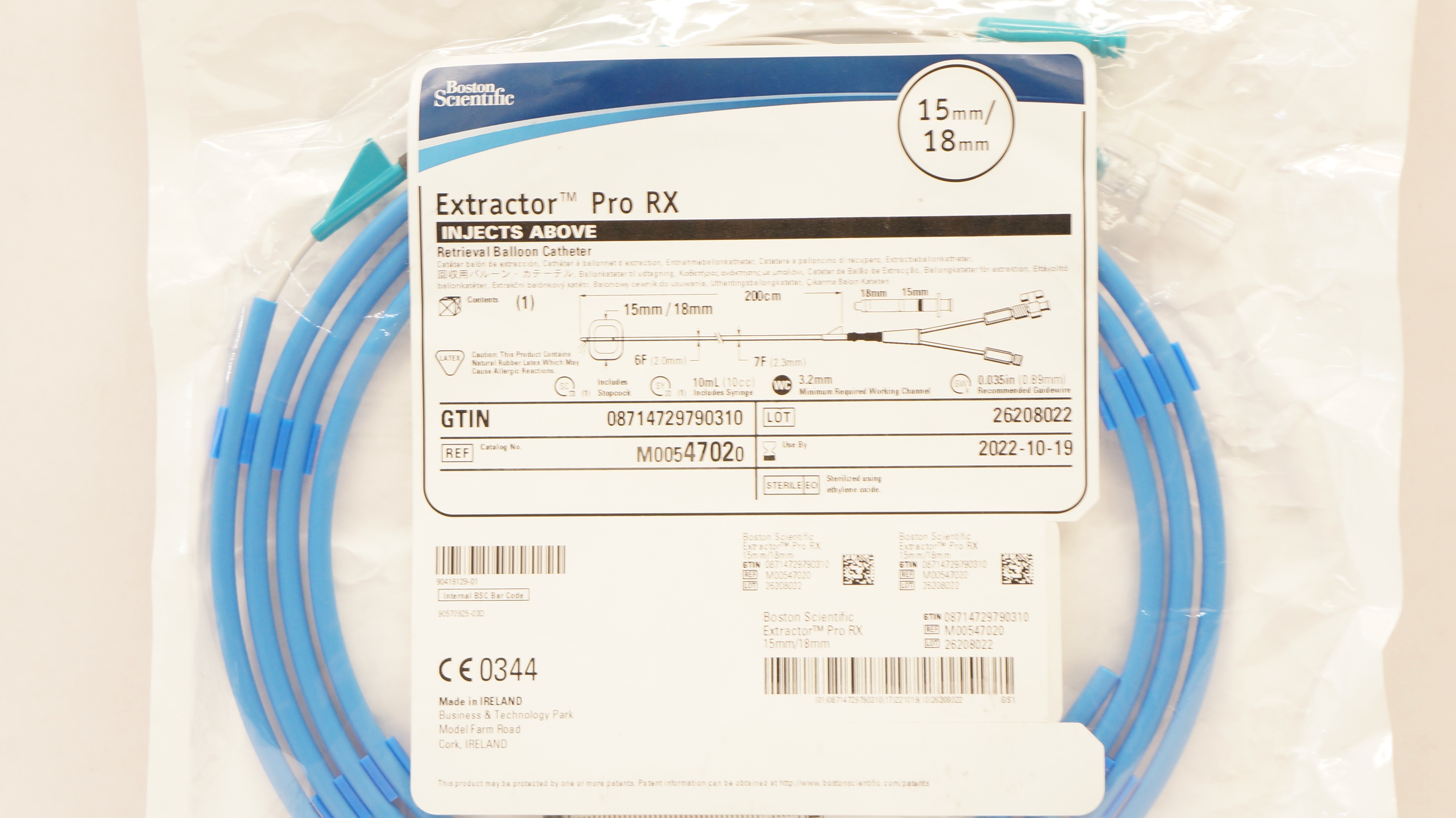 Boston Scientific M00547020 Extractor Retrieval Balloon Cath. 15mm