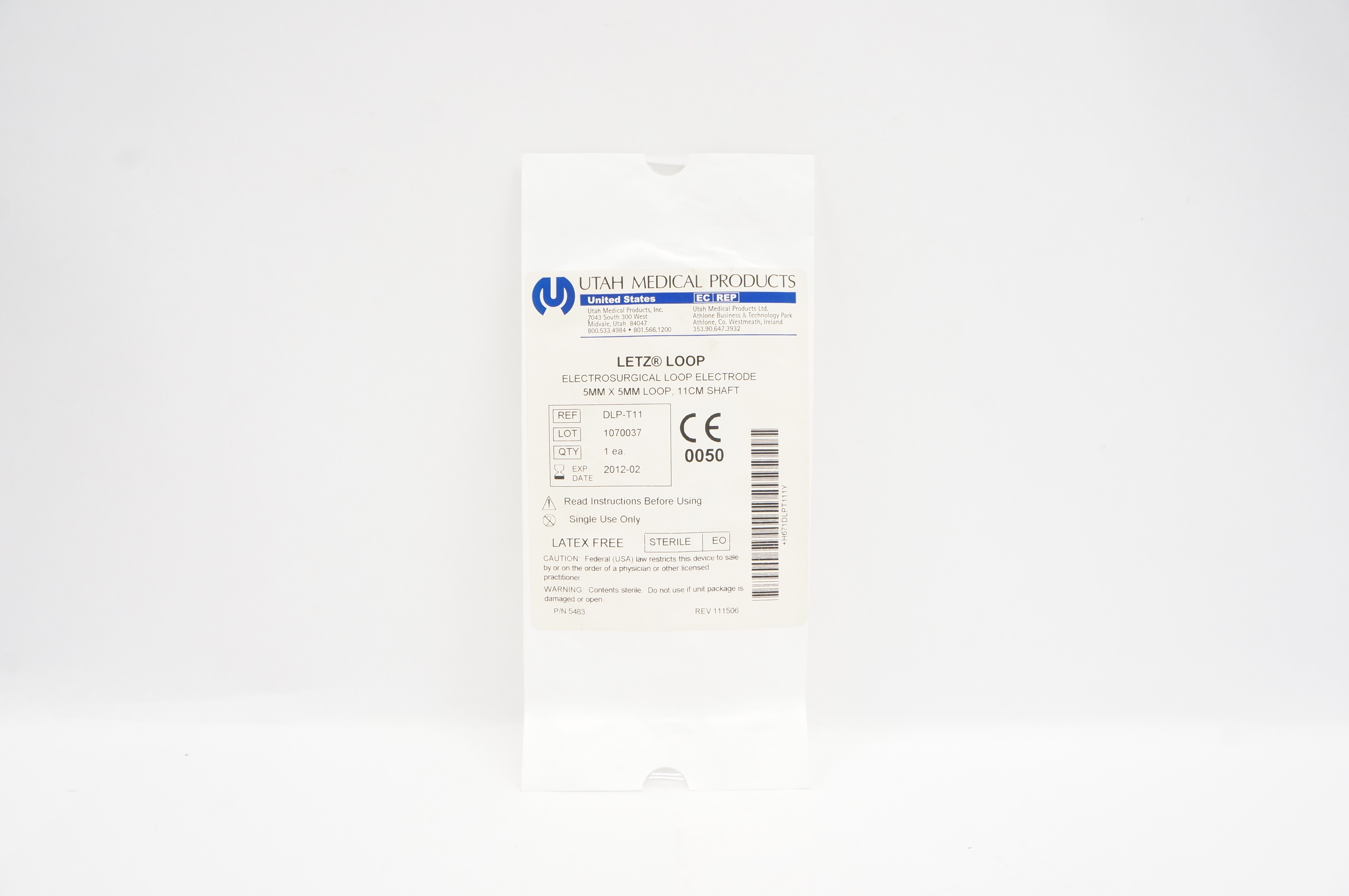 Utah DLP-T11 LETZ Electrosurgical Loop Electrode 5 x 5mm 11cm Shaft (x)