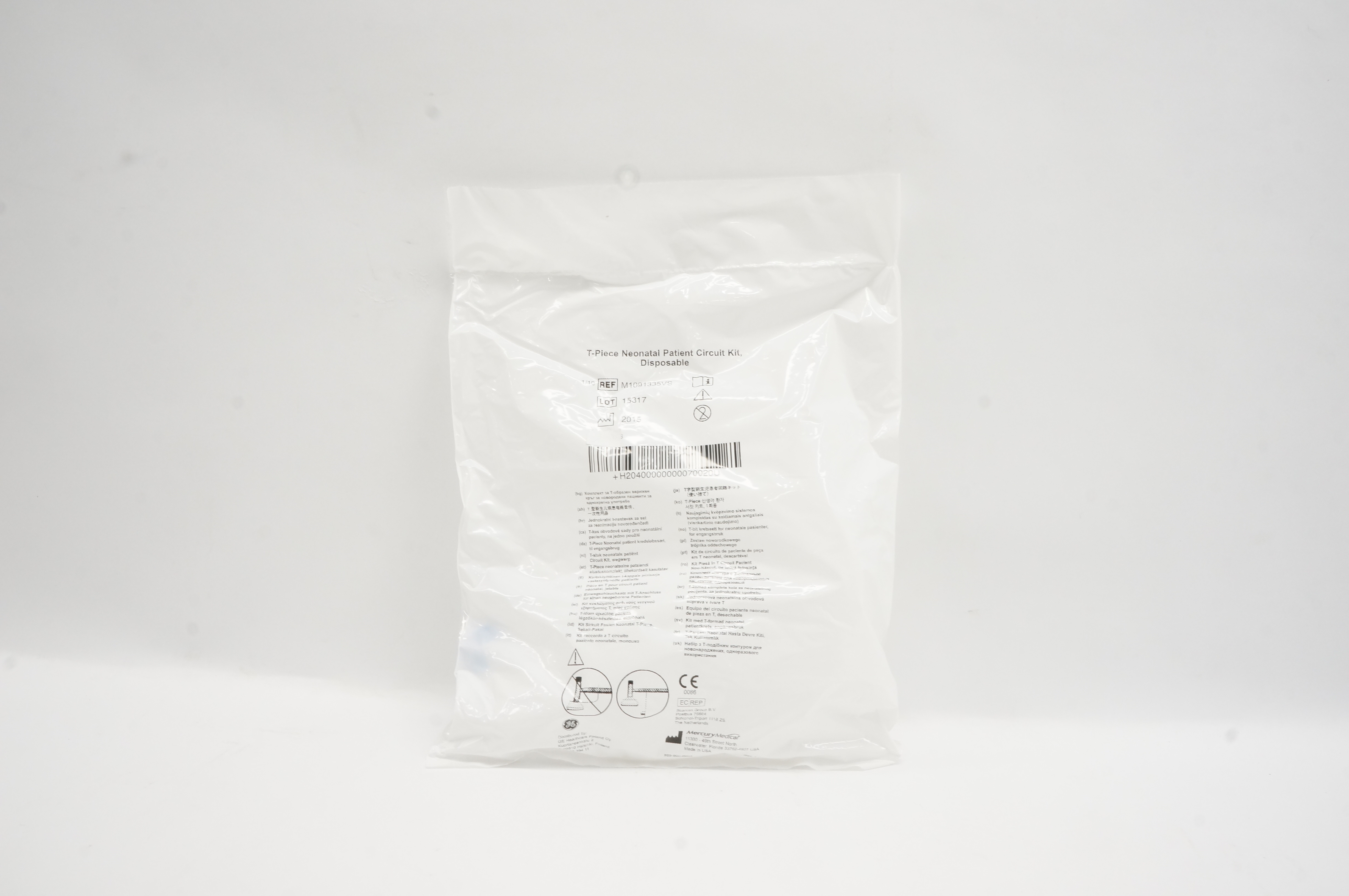 Mercury Medical M1091335VS T-Piece Neonatal Patient Circuit Kit Disposable