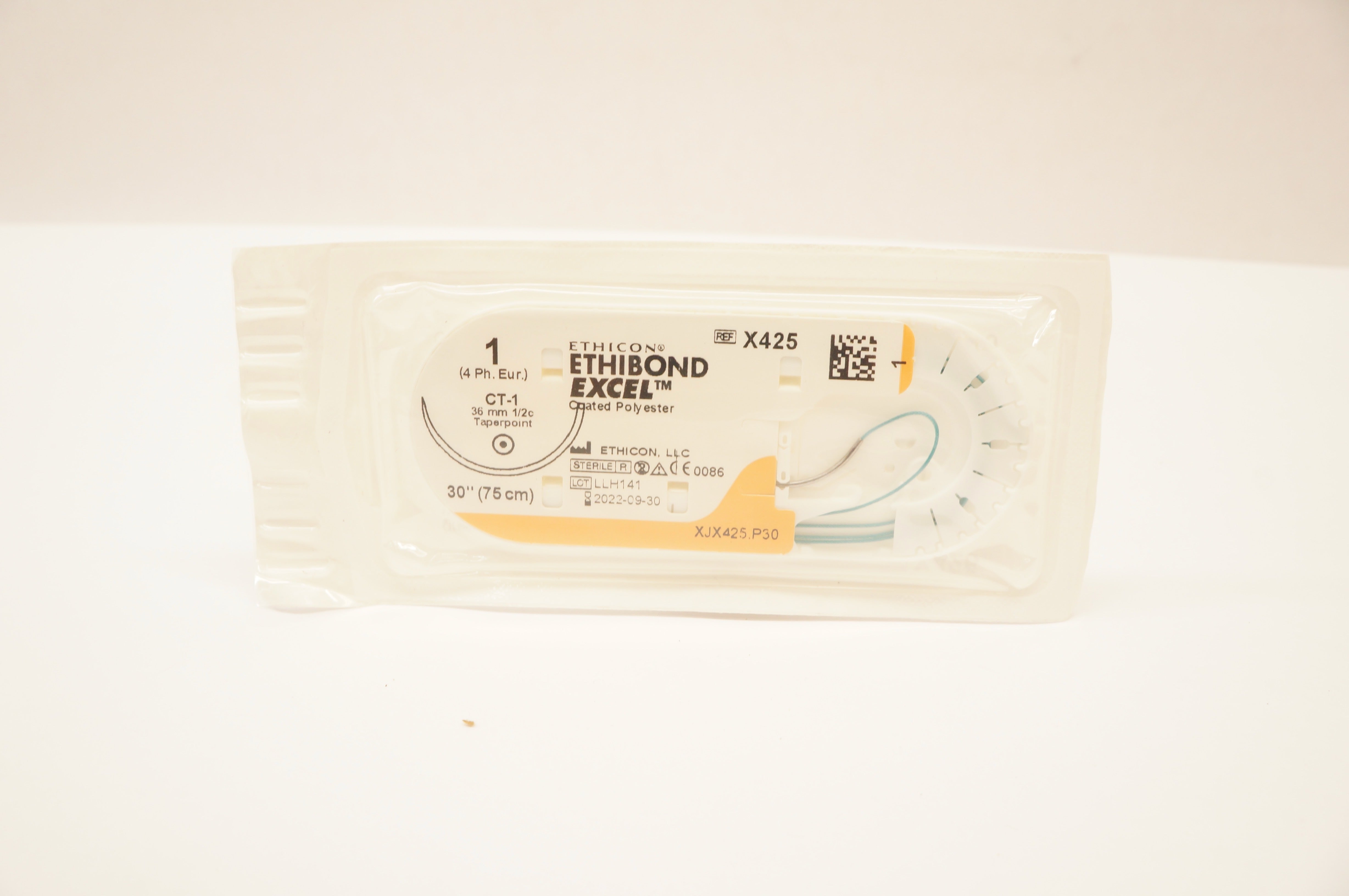 Ethicon X425 1 Ethibond Exel  Polyester Stre CT-1 36mm 1/2c Taperpoint 30in (x)