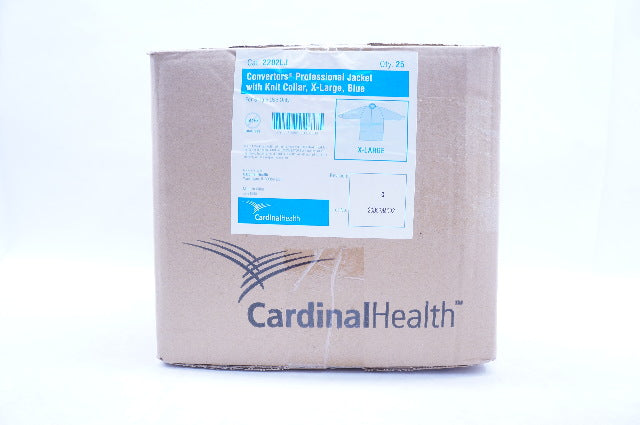 Cardinal Health 2202LJ Convertors Professional Jacket, X-Large, Blue - Box of 25